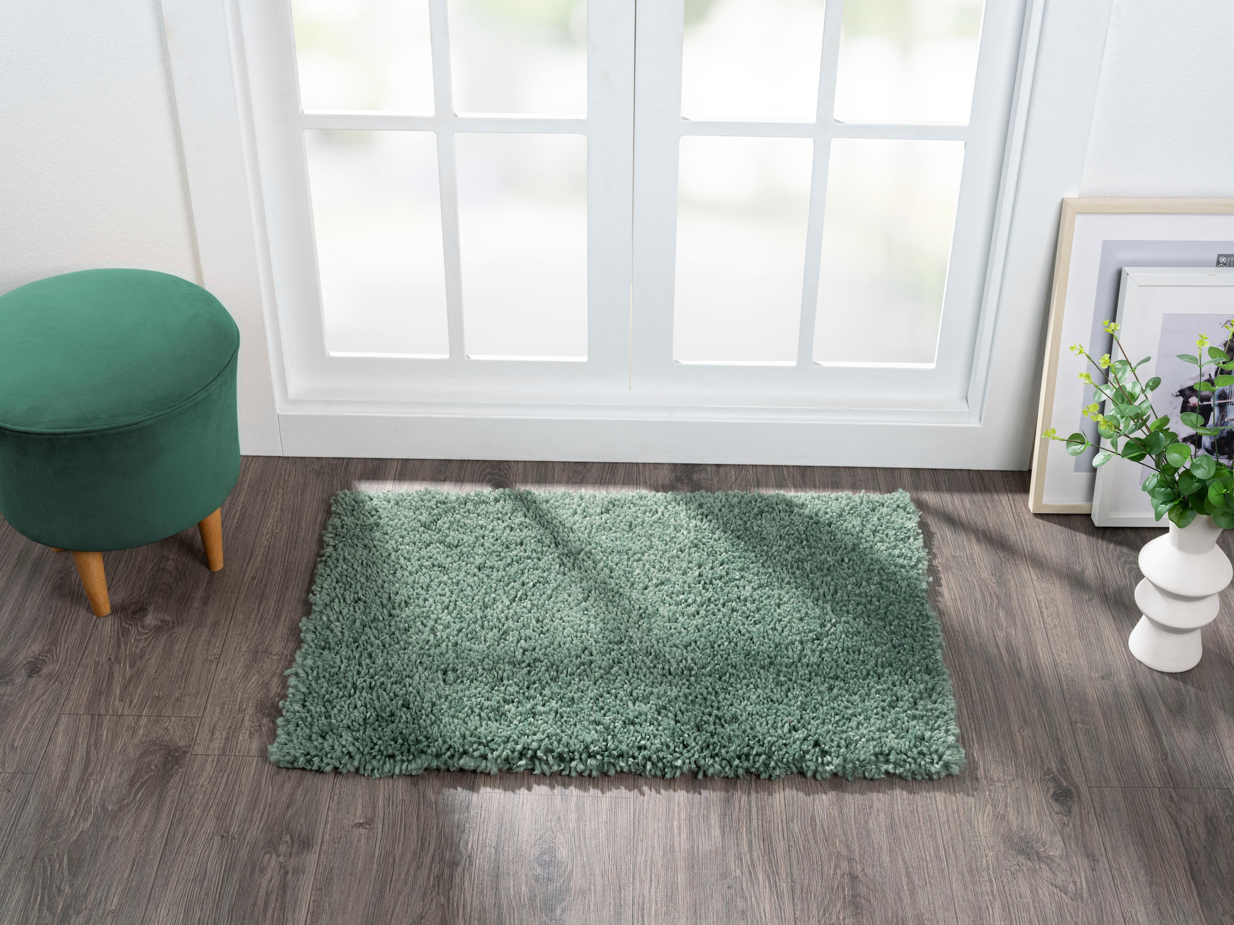 Myflair Möbel & Accessoires Hochflor-Teppich »My Shaggy« rechteckig 37 mm Höhe Shaggy, Uni-Farben, leicht glänzend, Microfaser, extra flauschig