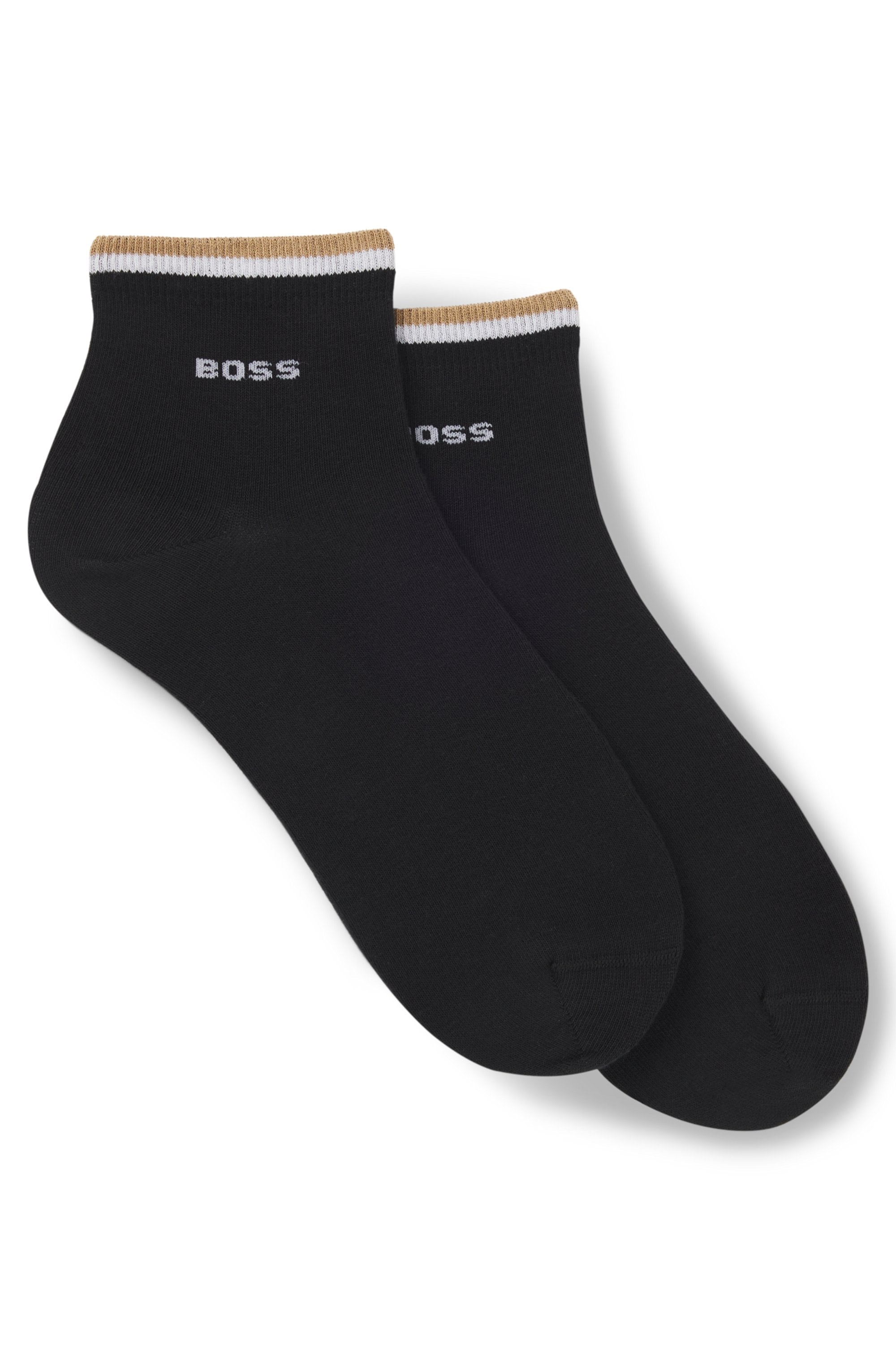 BOSS Freizeitsocken »2P SH Stripe CC« Packung, 2er, 2 Stk. tlg. mit BOSS Schriftzug