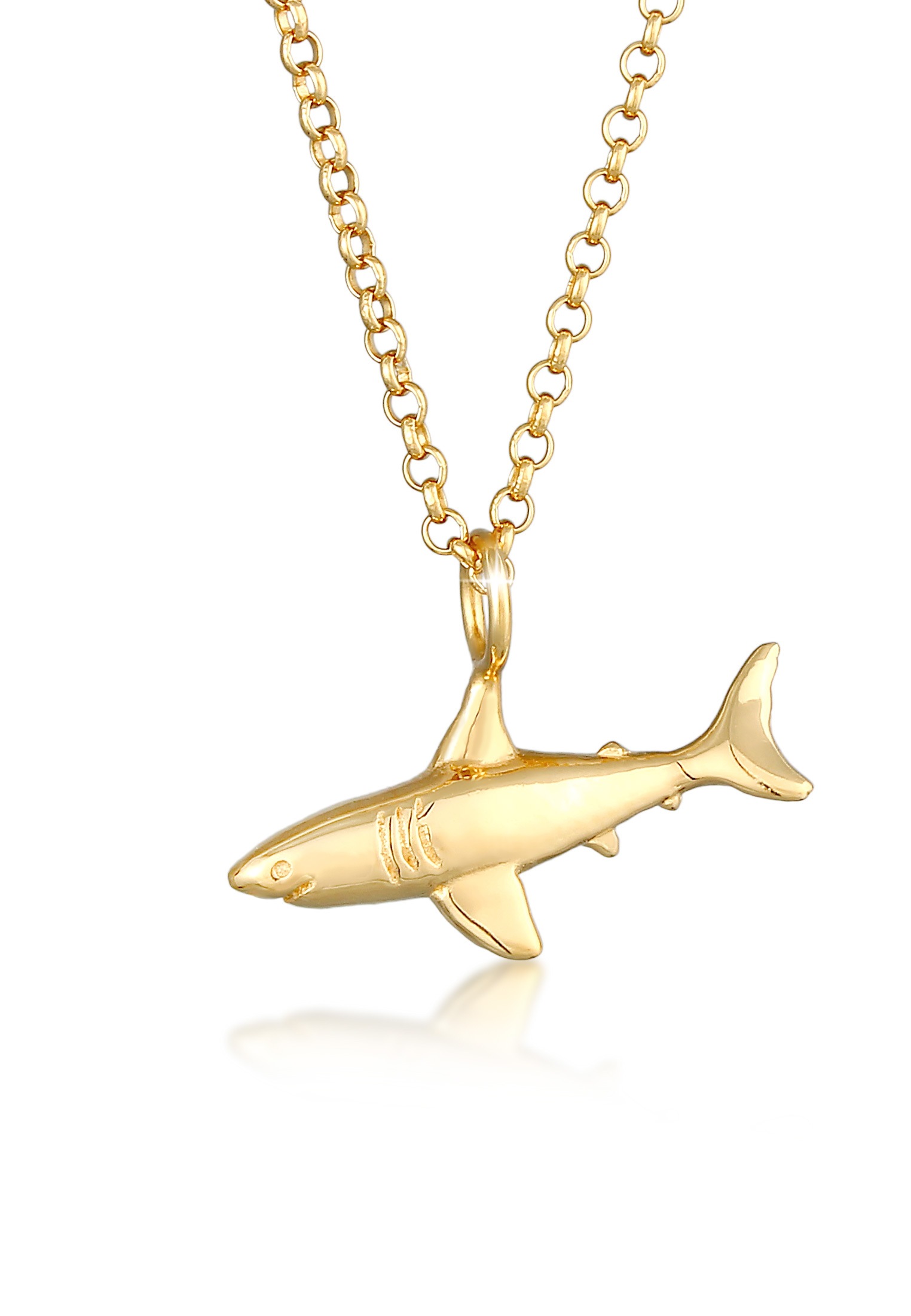 Elli Kette mit Anhänger »Halskette Haifisch Hai Erbskette Tier Symbol 925 Silber«