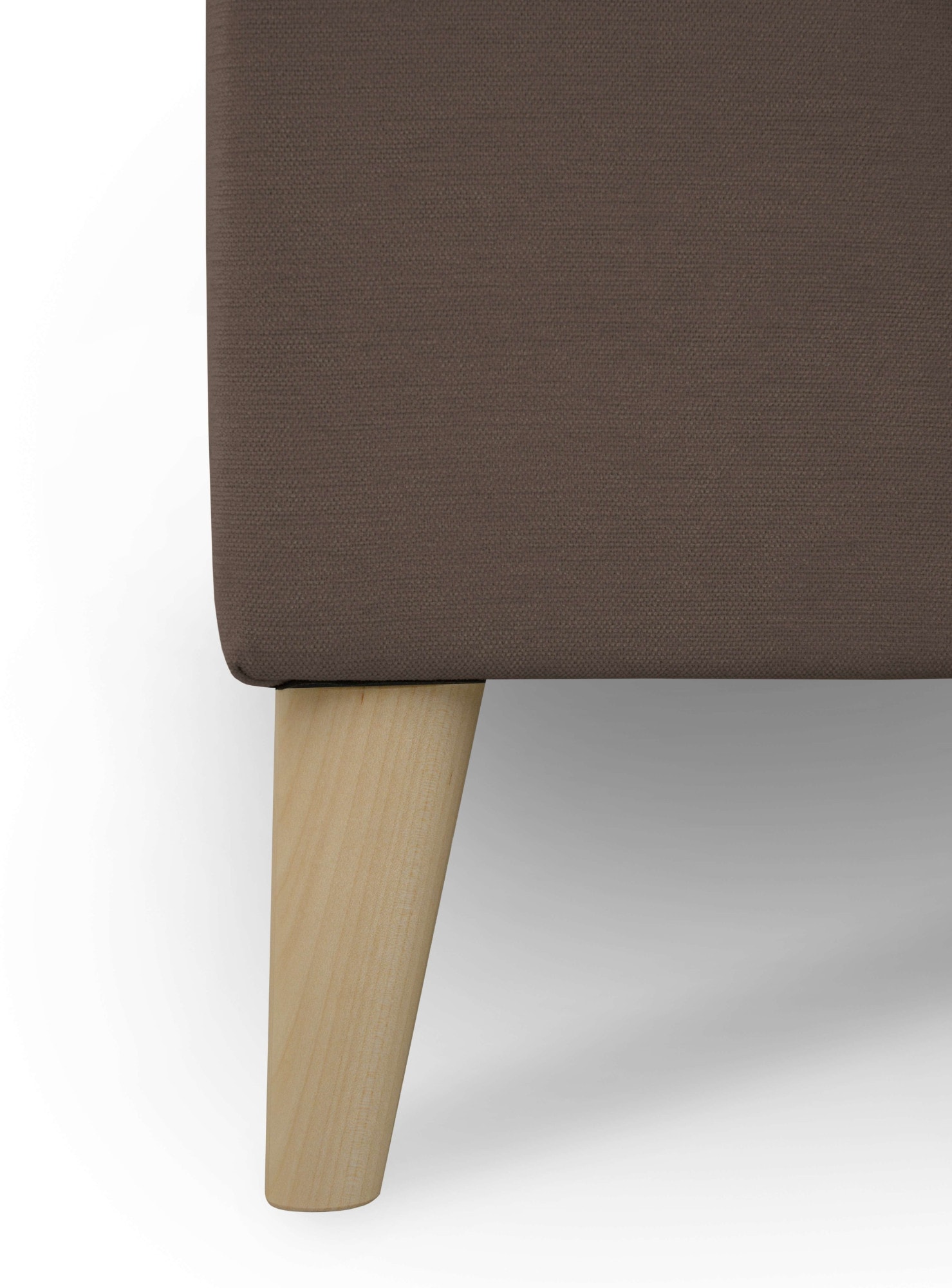 OTTO home Wohnlandschaft »Oland Skandi, weicher Chenille-Stoff« U-Form, 342 cm, Wellenunterfederung, Skandi-Design, Massivholzfüße