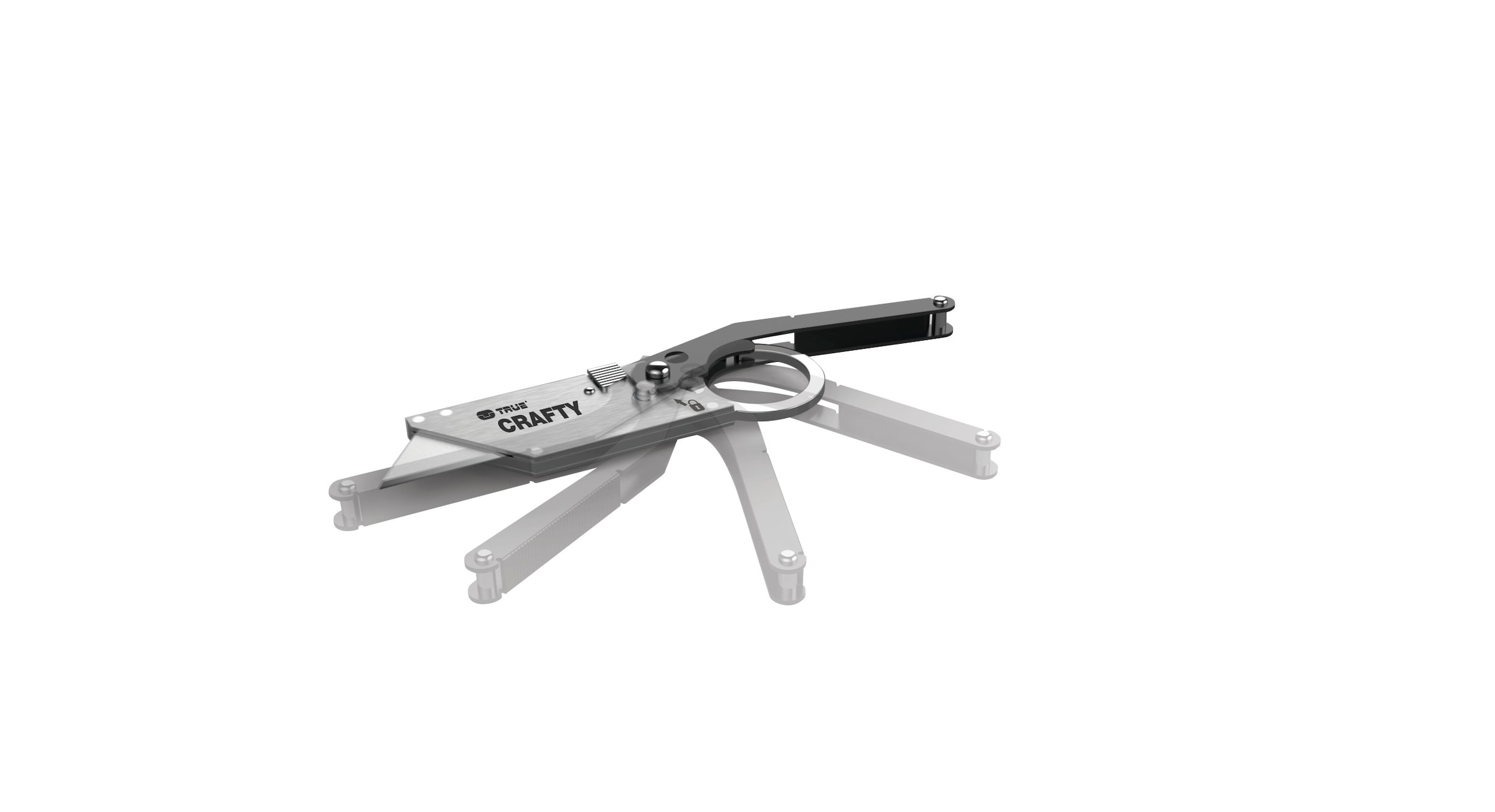 TRUE Multitool »CRAFTY«, gefederter Clip, inkl. Ersatzklingen