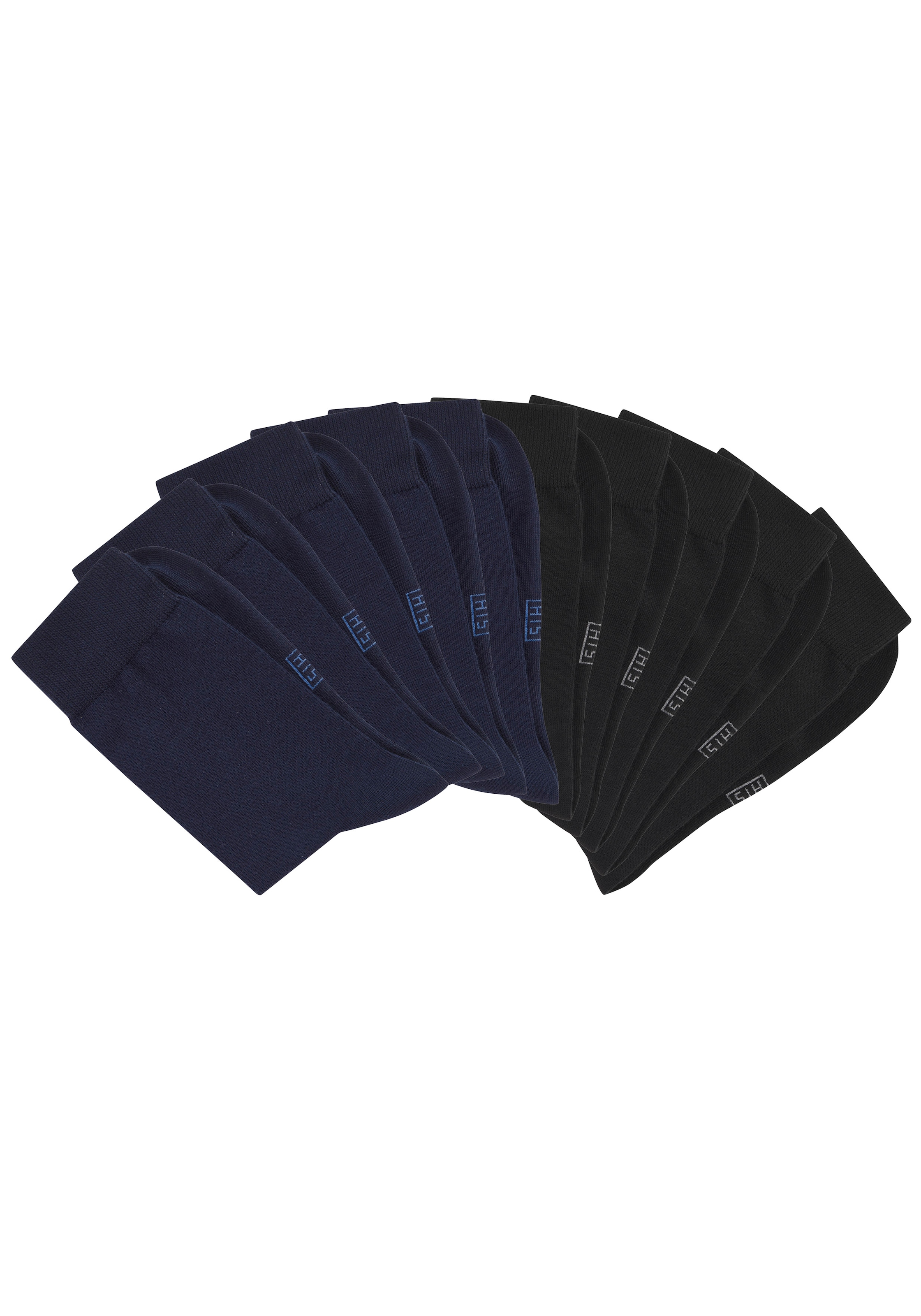 H.I.S Basicsocken Packung, 20 Paar tlg. zwei Längen im Kombi Pack
