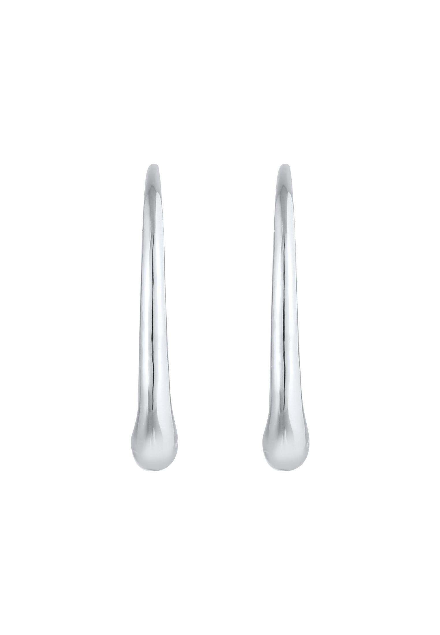Elli Paar Creolen »Ohrringe Creole Tropfen Oval Offen Basic 925 Silber«