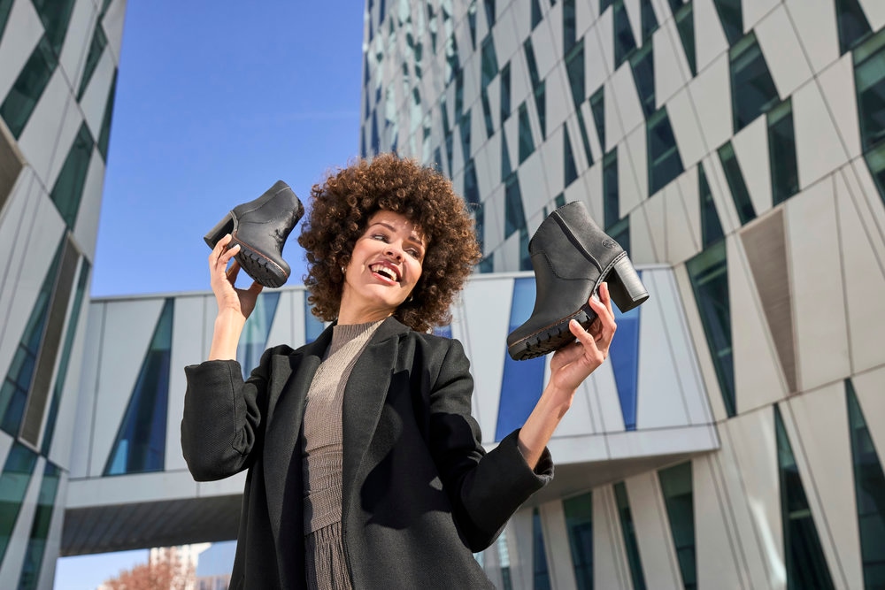 Rieker Ankleboots, Stiefelette, Plateauboots, Blockabsatz, in eleganter Optik