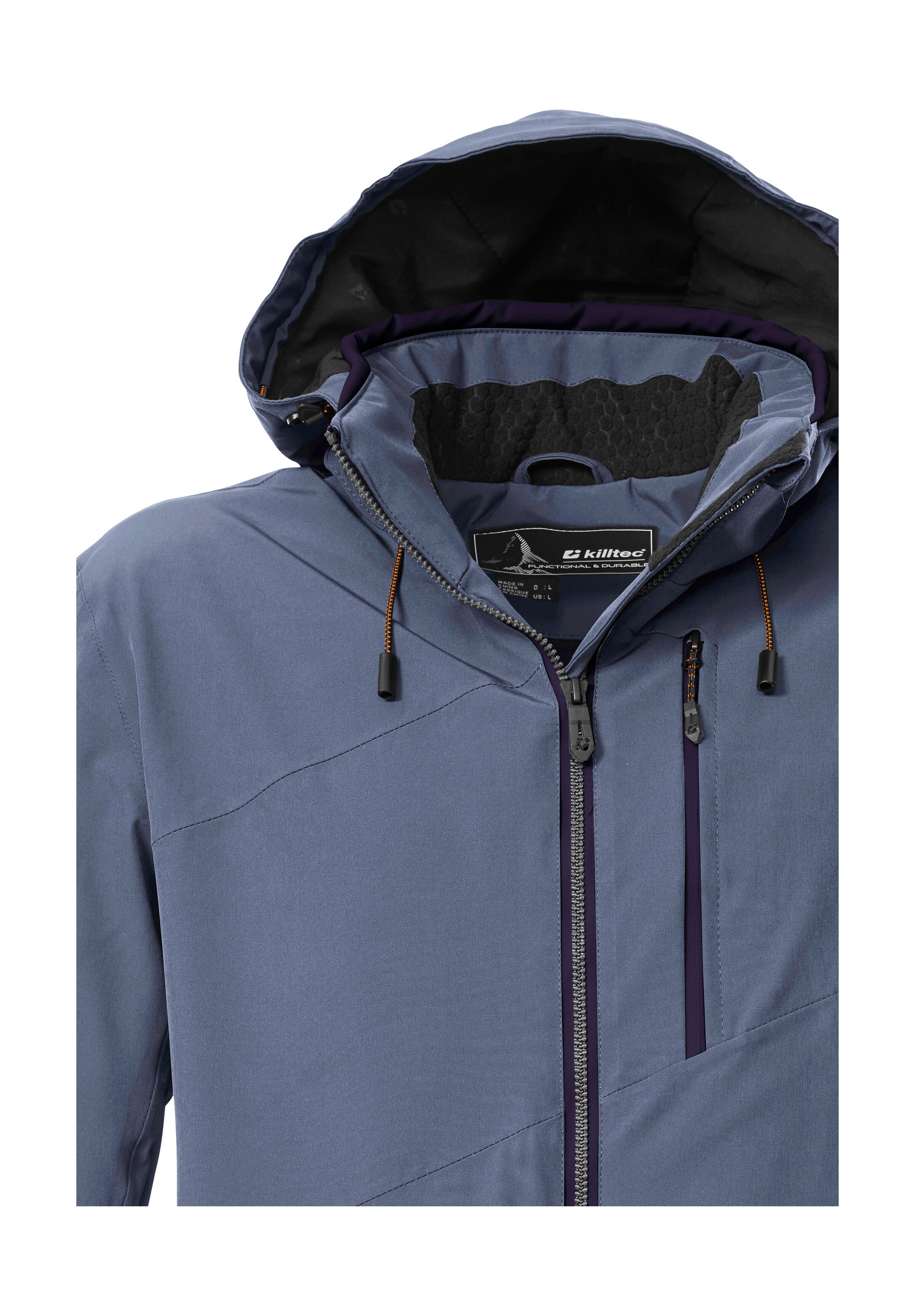 Killtec Skijacke »KSW 24 MN SKI JCKT«, Atmungsaktive, wasser- u. winddichte Funktionsjacke, abnehmbare Kapuze