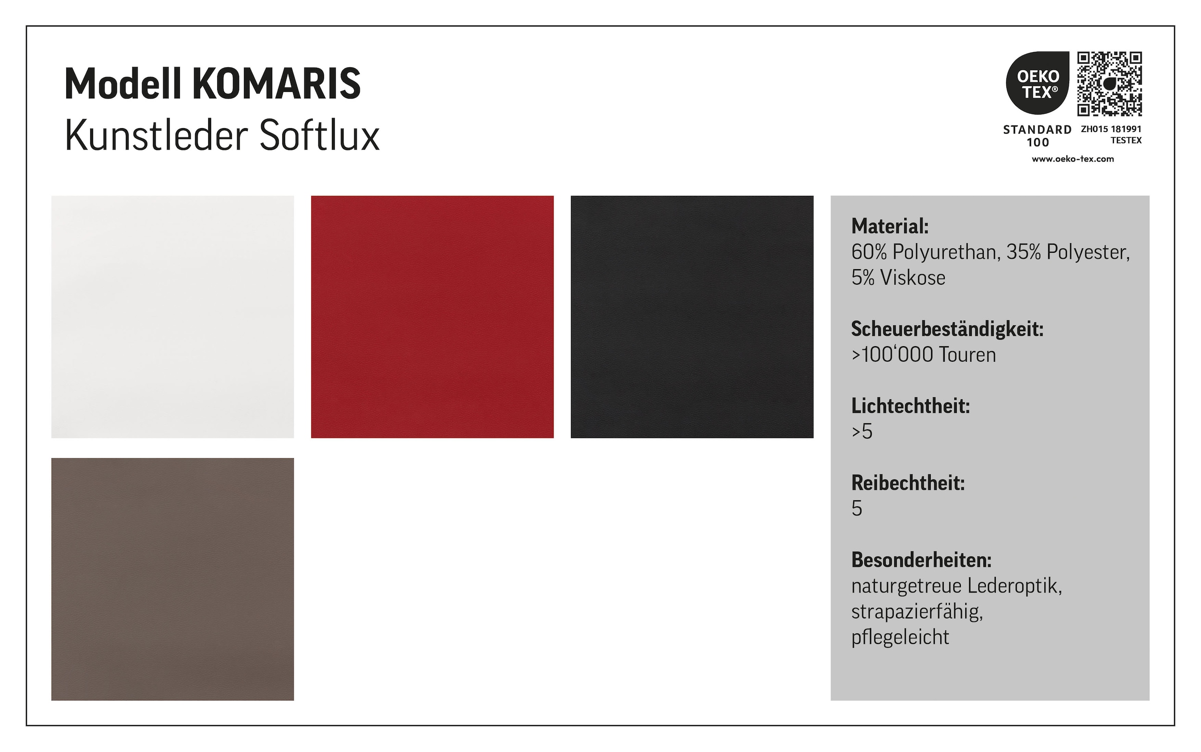 COTTA Polstergarnitur »Komaris«, (Set), Set bestehend aus: 3-Sitzer mit Kopfteilverstellung & Hocker