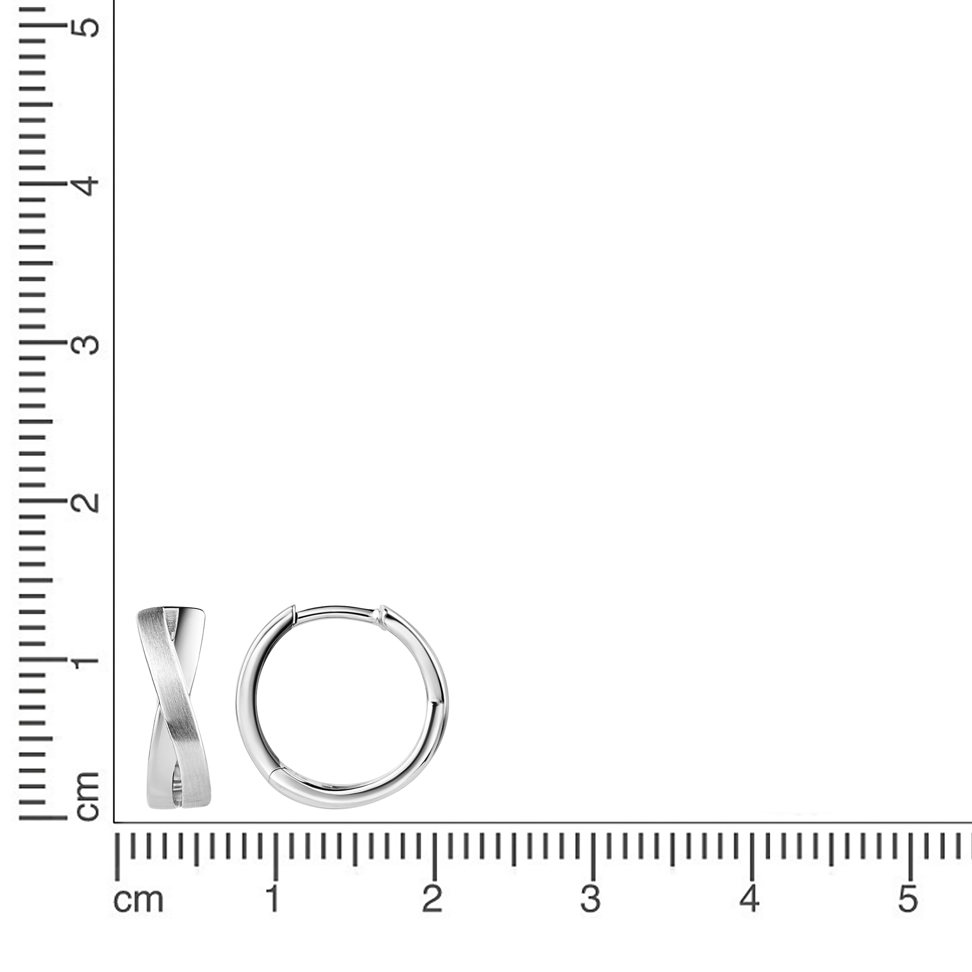 Firetti Paar Creolen »Schmuck Geschenk Silber 925 Ohrschmuck Ohrringe X Form«