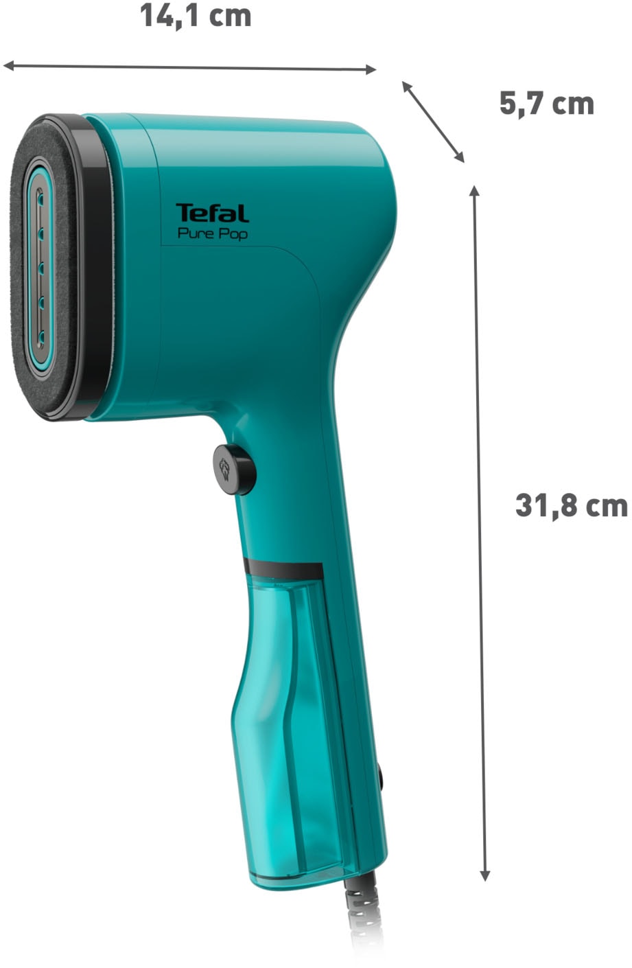 Tefal Dampfbürste »Pure Pop« 1300 W entfernt bis zu 99,99% der Viren/Bakterien/Keime