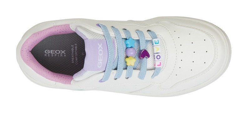 Geox Sneaker »J WASHIBA GIRL D«, Slip-On Sneaker, Schlupfschuh, Freizeitschuh mit Verzierungen