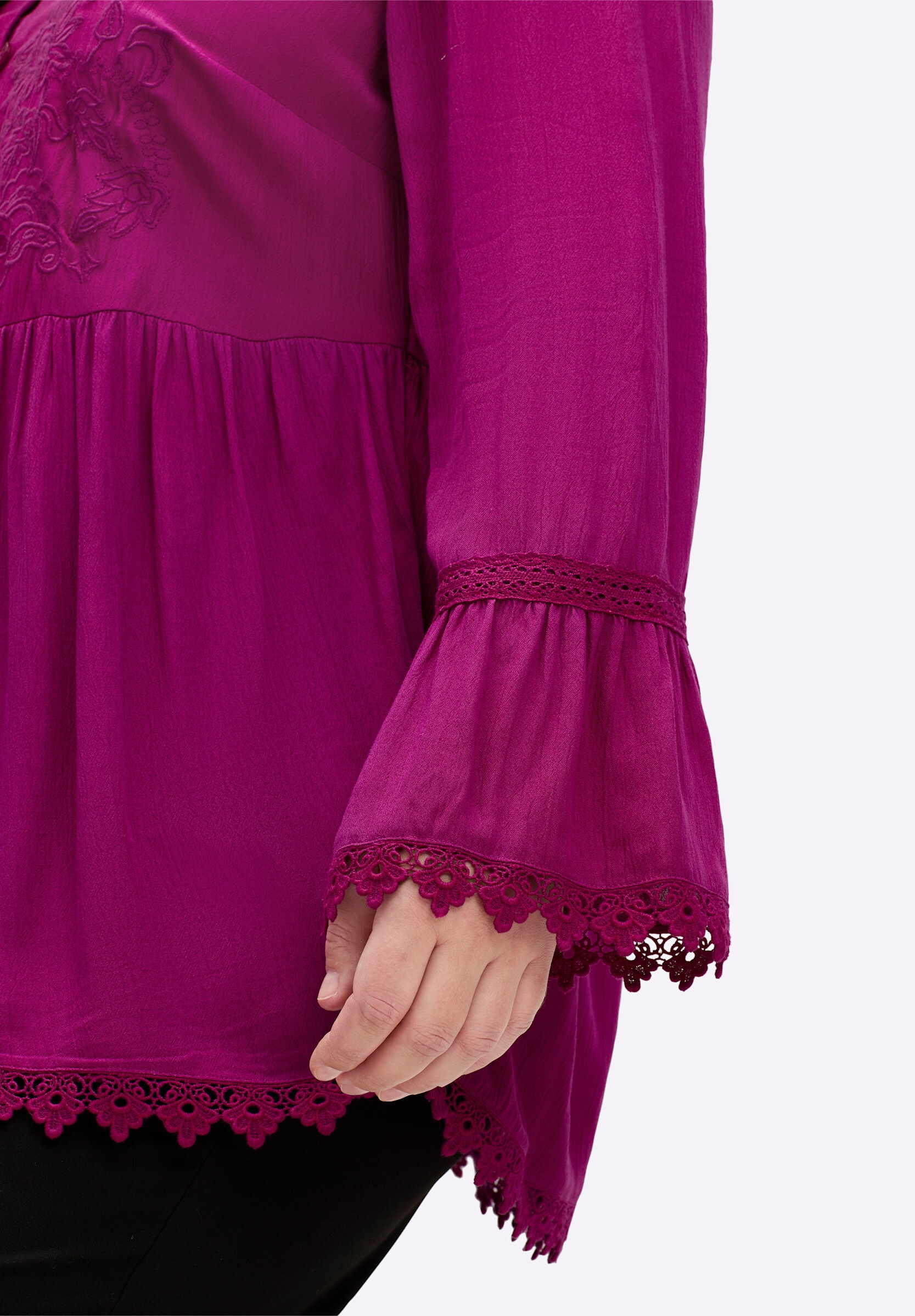 sheego by Joe Browns Longbluse »Tunika Tunika mit Stickereien und Spitze«