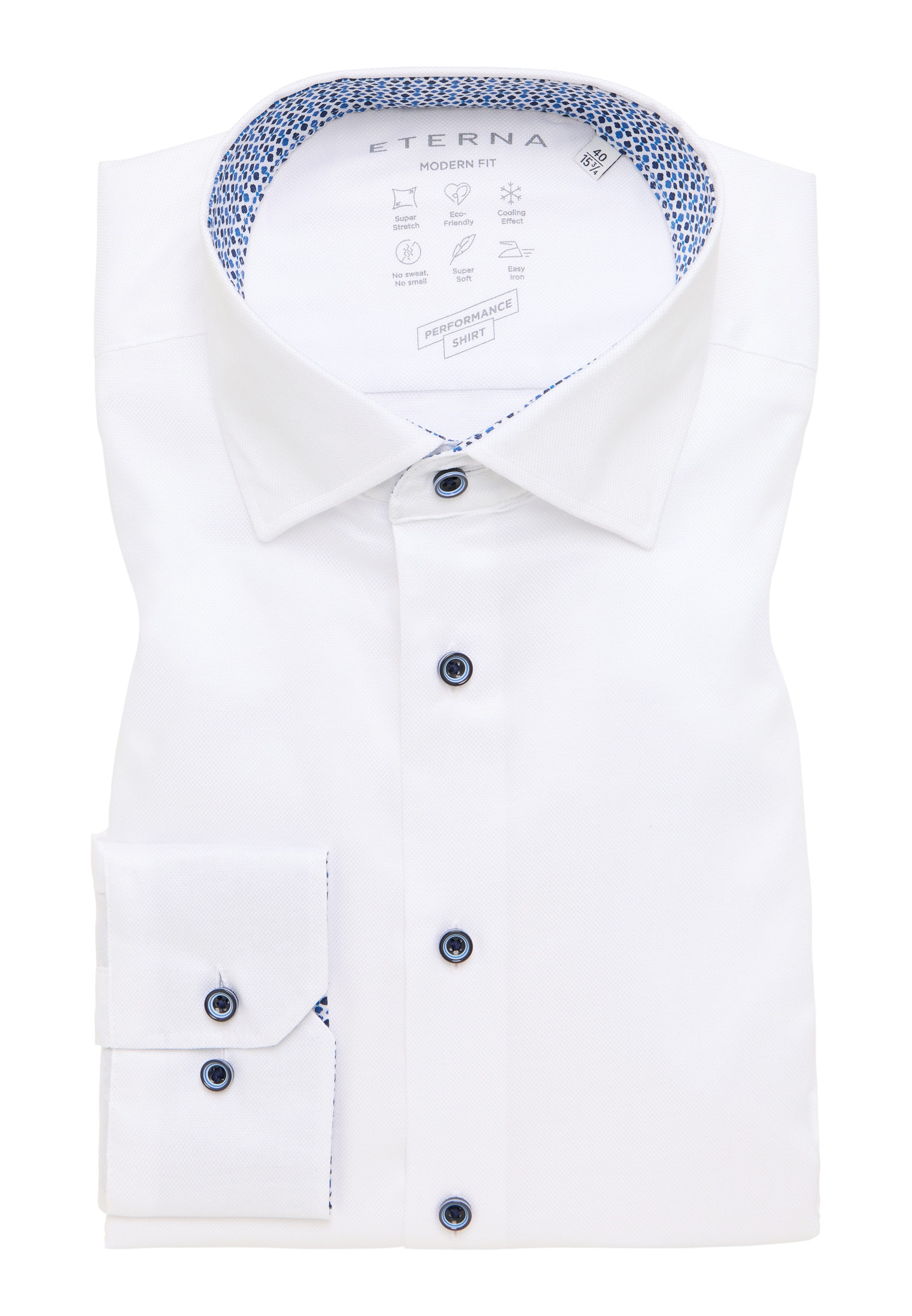 Eterna Langarmhemd »MODERN FIT«, EASY IRON (bügelleicht)