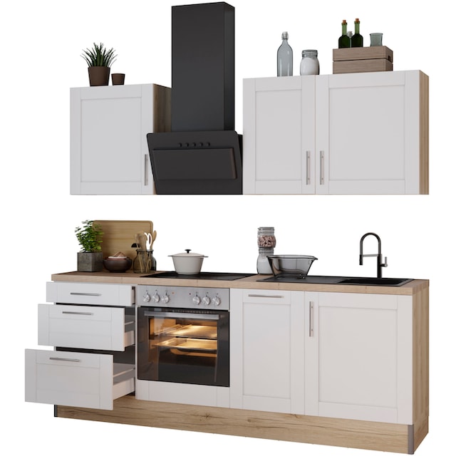 OPTIFIT Küche »Ahus«, Breite 225 cm,wahlweise mit E-Geräten,MDF  Fronten,Soft Close Funktion online bei OTTO