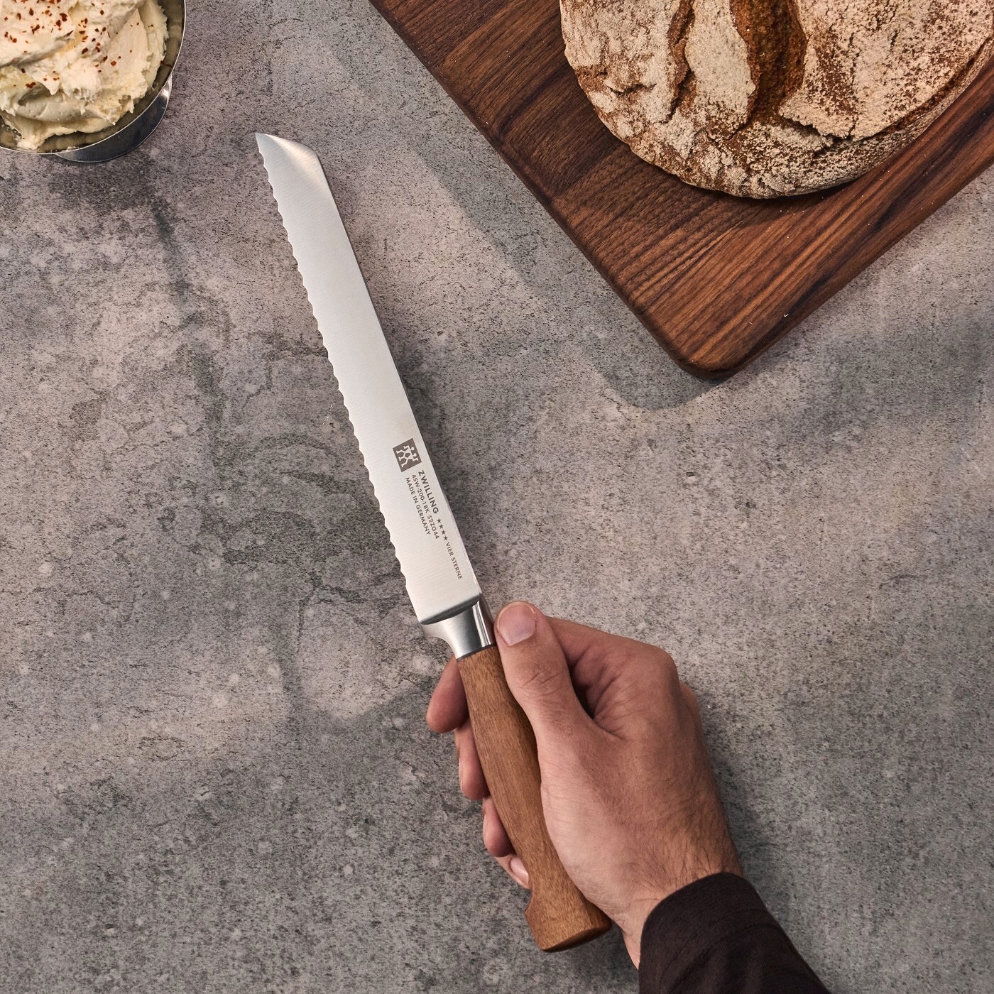 Zwilling Fleischmesser »**** VIER STERNE Wood« Made in Germany, Eigehärtete Klinge, FSC-Zertifizitiertes Holz