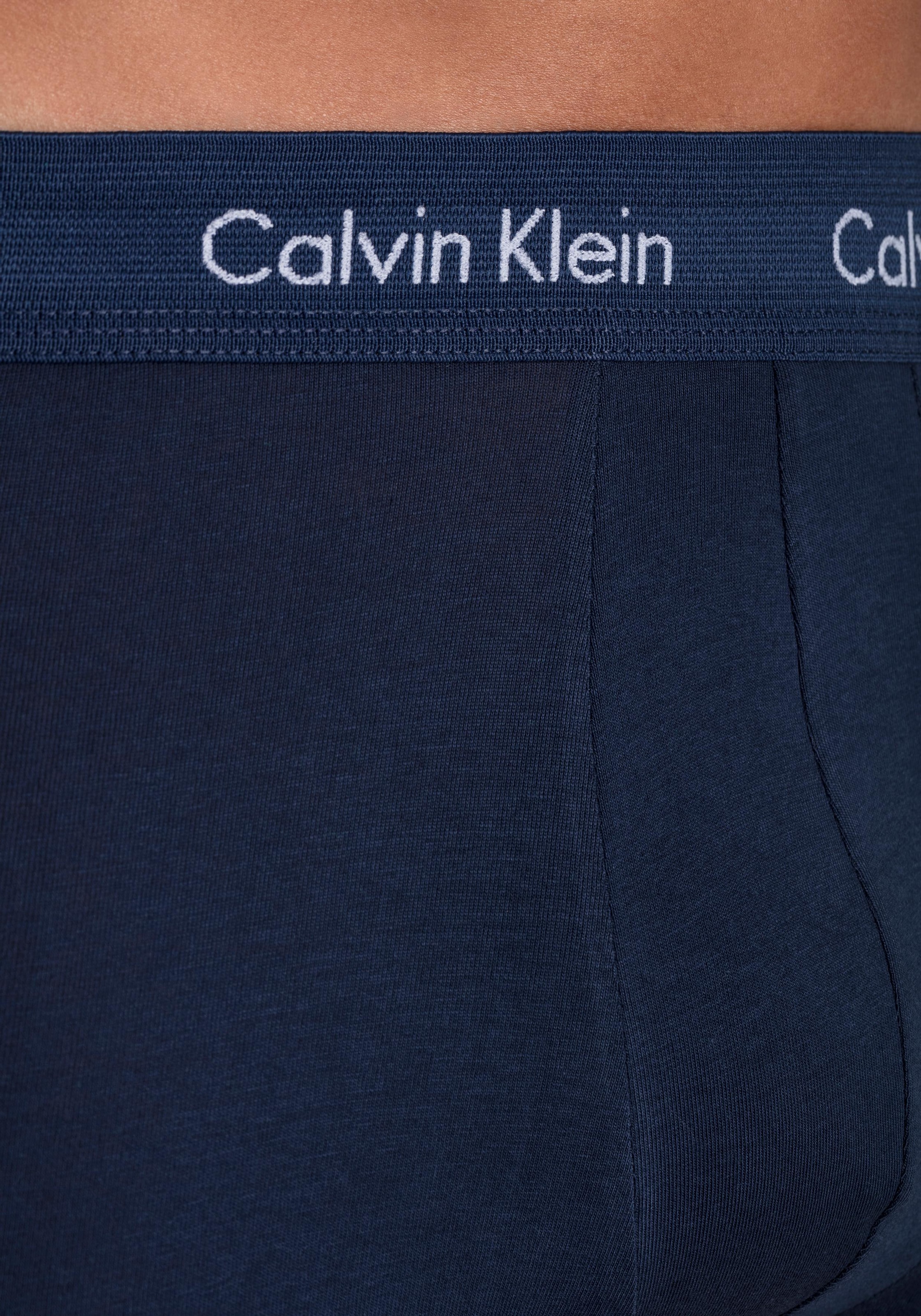 Calvin Klein Underwear Boxer, (3 St.), in blautönen mit Logo-Elastikbund