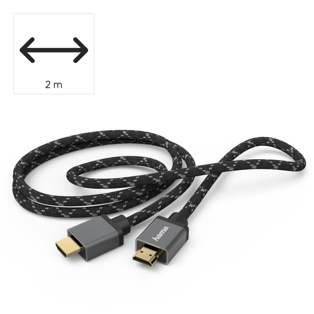 Hama HDMI-Kabel »Ultra High Speed HDMI™-Kabel, Ultra-HD 8K, Alu HDMI™-Kabel 2,00 m«