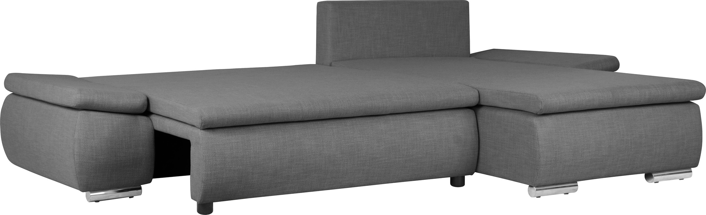 Home affaire Ecksofa »Acra L-Form«, mit Bettfunktion und Bettkasten, in Mattenoptik