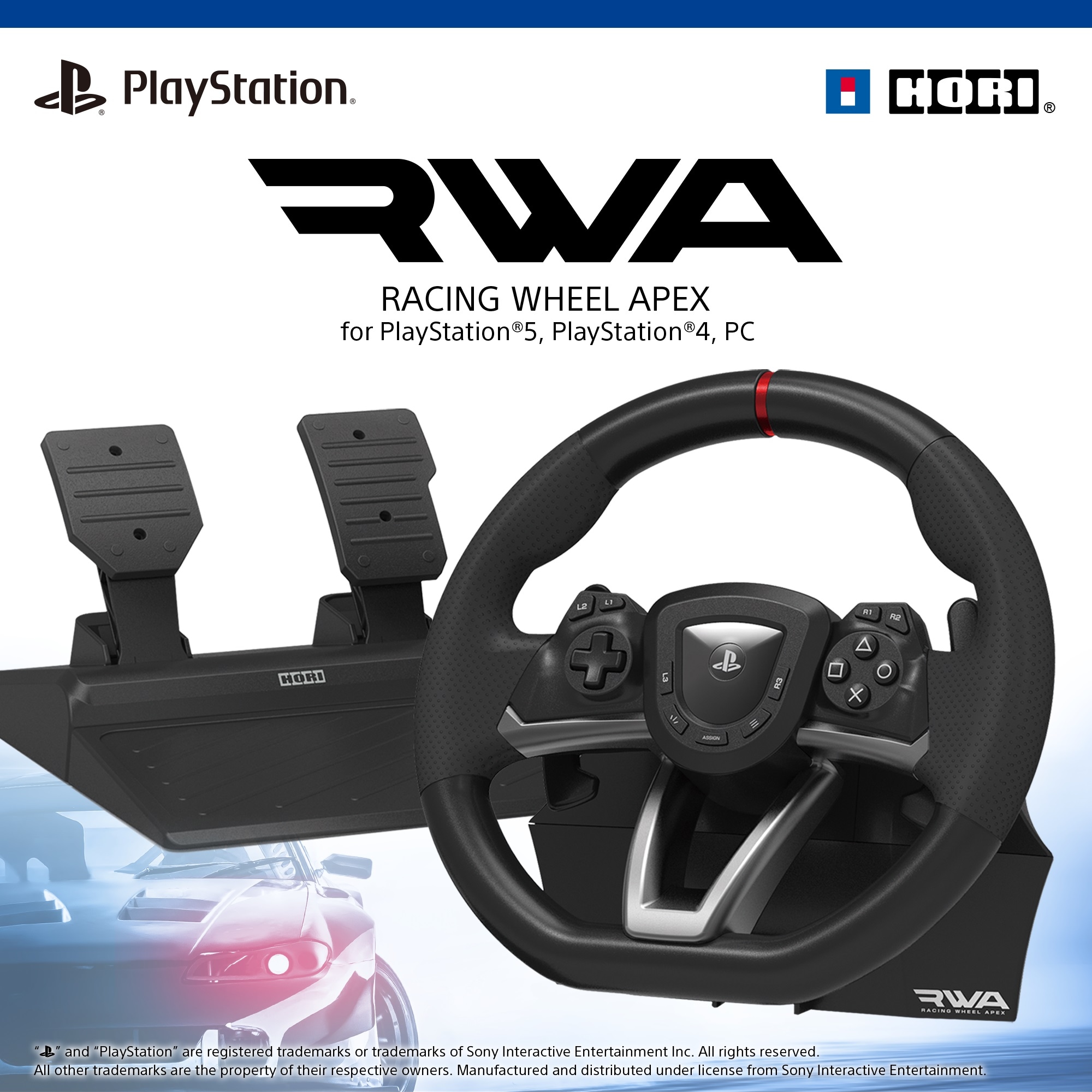 HORI PS fashion RWA Steering Wheel and Pedals