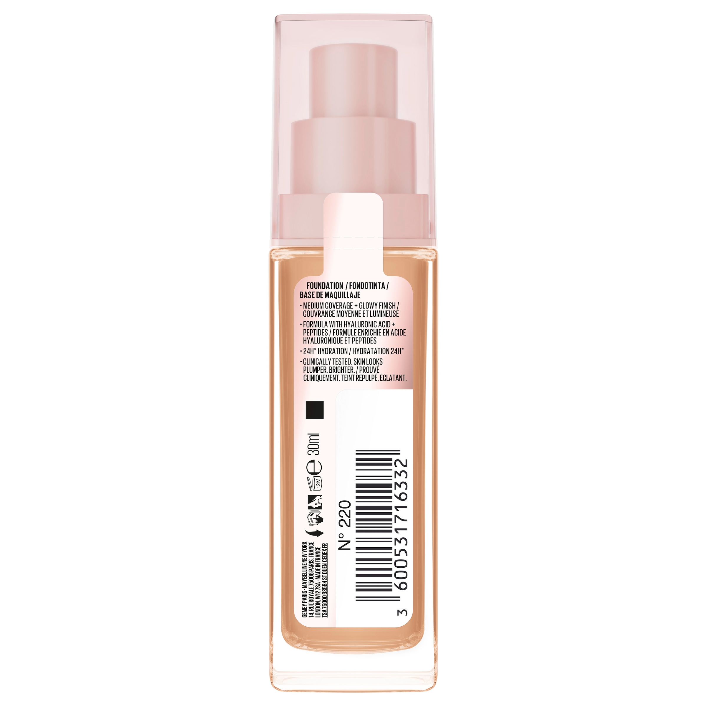 MAYBELLINE NEW YORK Foundation »LIFTER PLUMP AND GLOW« verleiht sofort einen strahlenden Glow