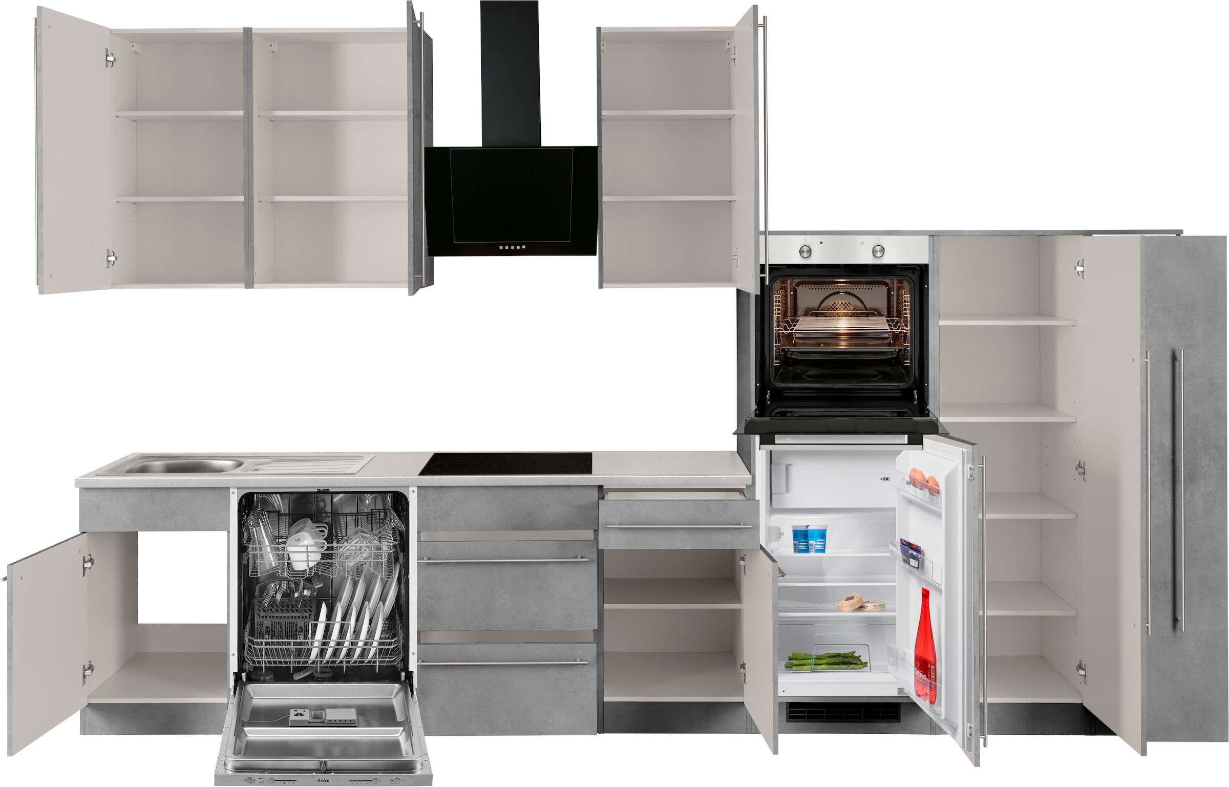 wiho Breite OTTO Küchen mit bei E-Geräten, »Chicago«, cm 360 Küchenzeile
