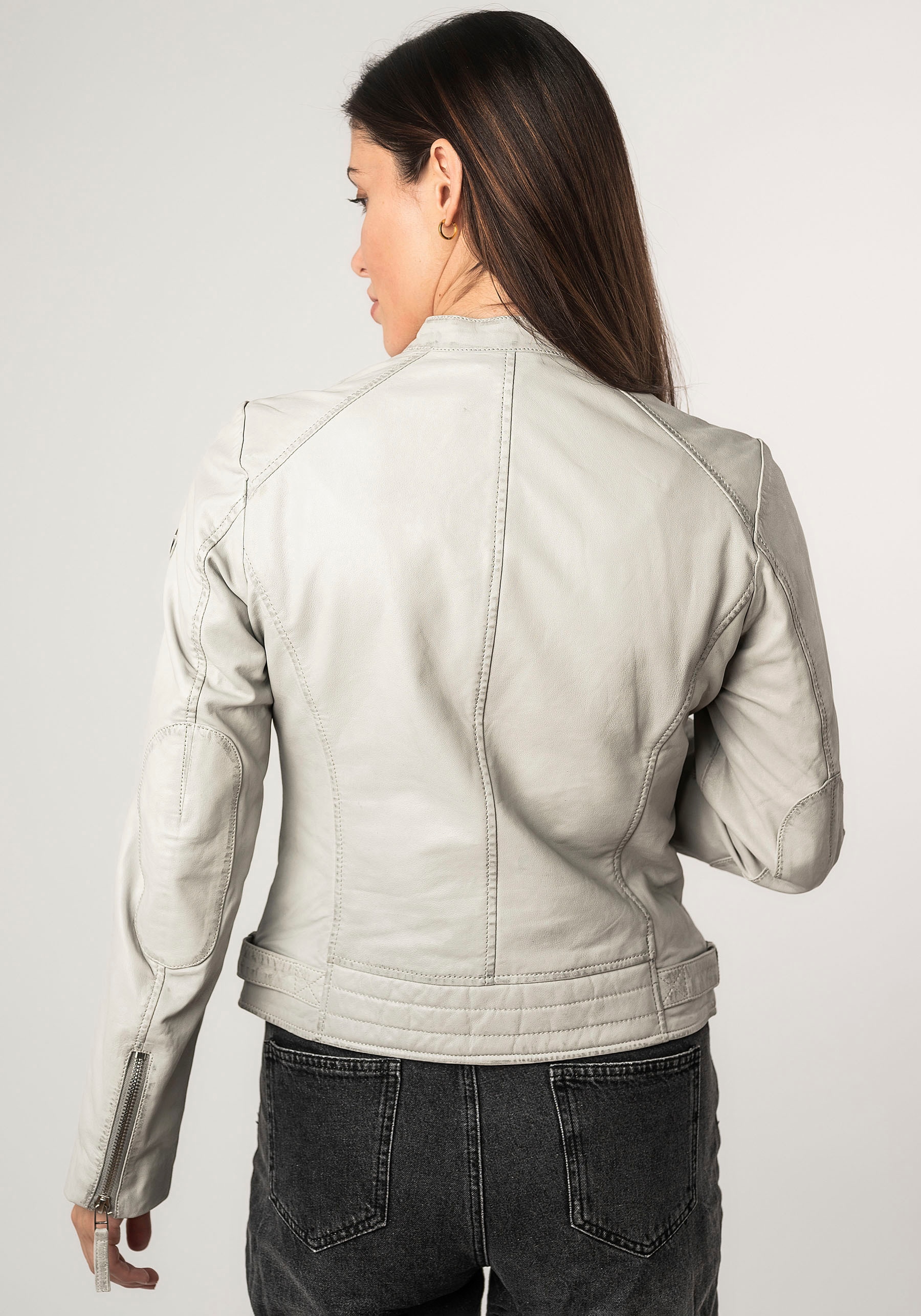 Mauritius Lederjacke »MWFilla«, mit kleinem Stehkragen
