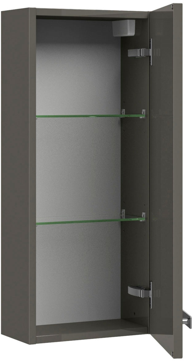Saphir Badmöbel-Set »Serie 4005, vormontiert, Glaswaschbecken, Spiegelschrank«, (Set, 6 St.), Badezimmer-Set mit Unterschrank, Hängeschrank, Hochschrank, Türdämpfer
