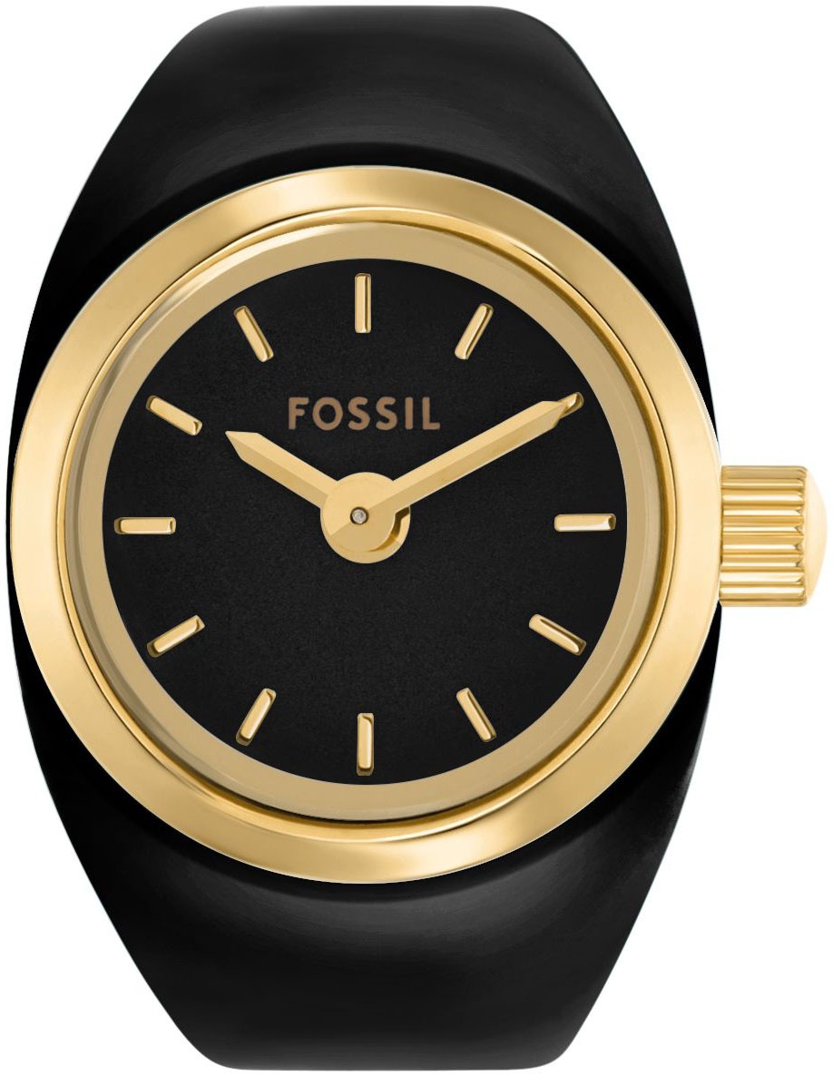 Fossil Uhrenring »WATCH RING«, Quarzuhr, Damenuhr, analog, Flexband, Zugband