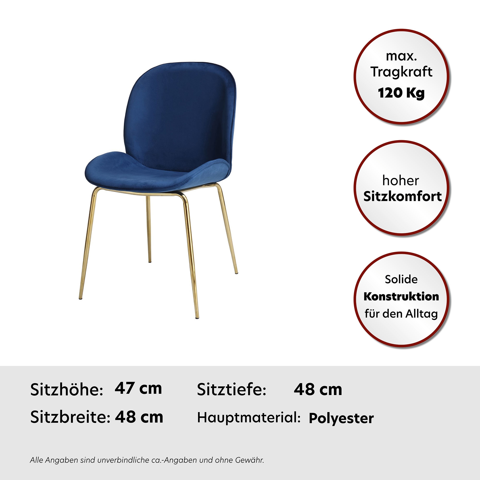 Kayoom Stuhl »Charlize 110 2er-Set, TOPSELLER! Esszimmerstühle,moderne Optik« (Set) 2 Stk.samtweicher Bezug, bequem, zeitlos, moderne Optik