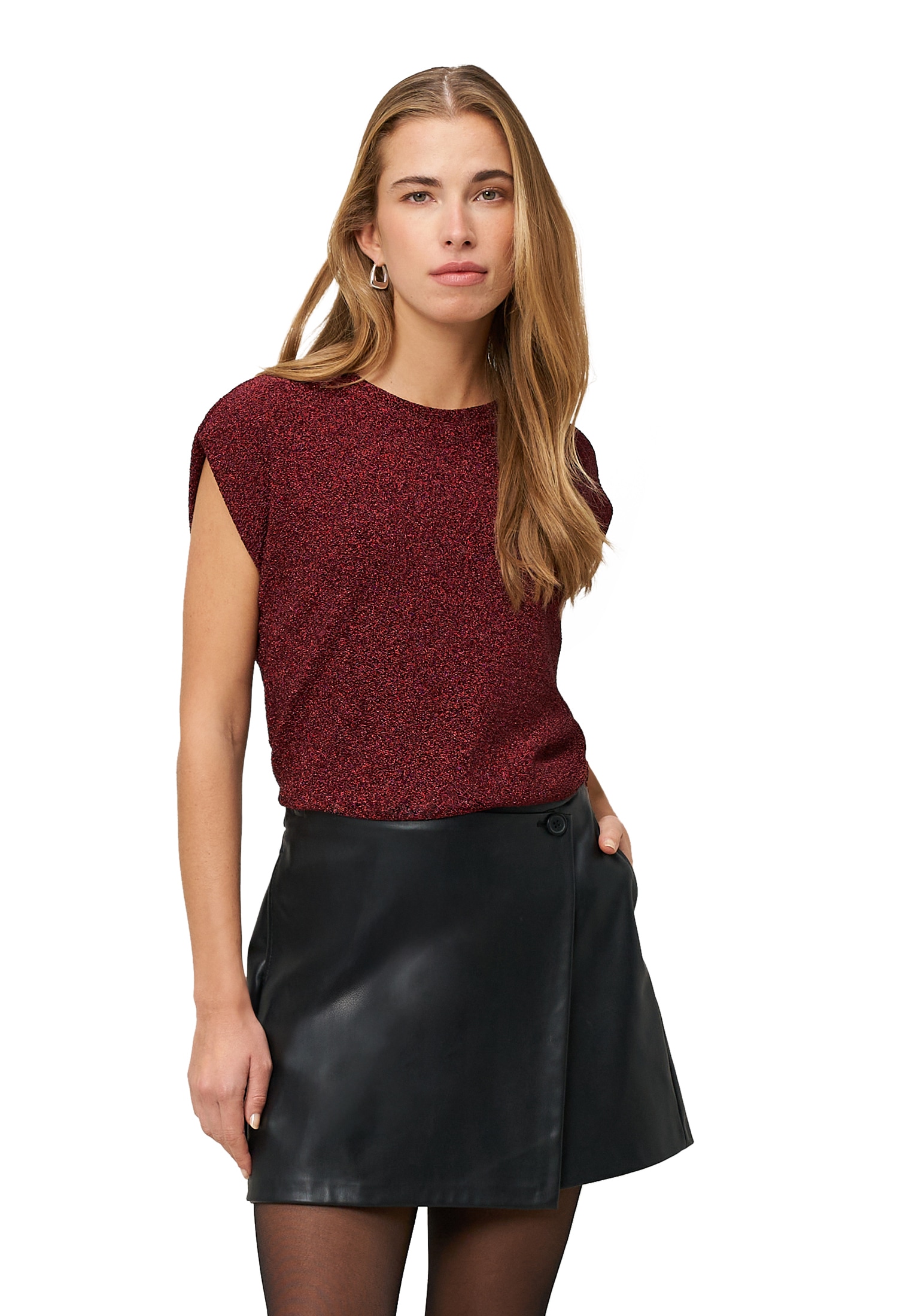 Zero Paillettenshirt »Glitzershirt mit Rundhalsausschnitt«