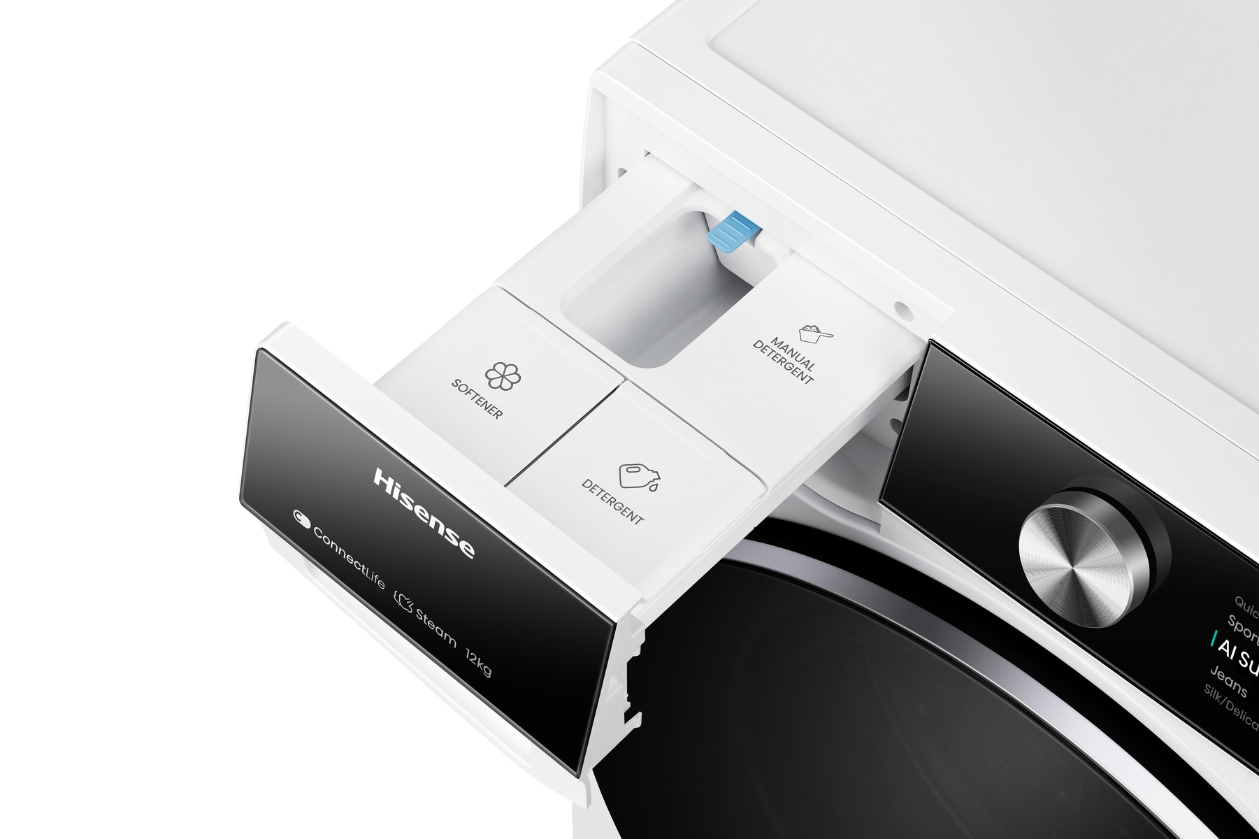 Hisense Waschmaschine »WF7S1247BW«, 12 kg, 1400 U/min, Dynamisches TFT-Touch-Display