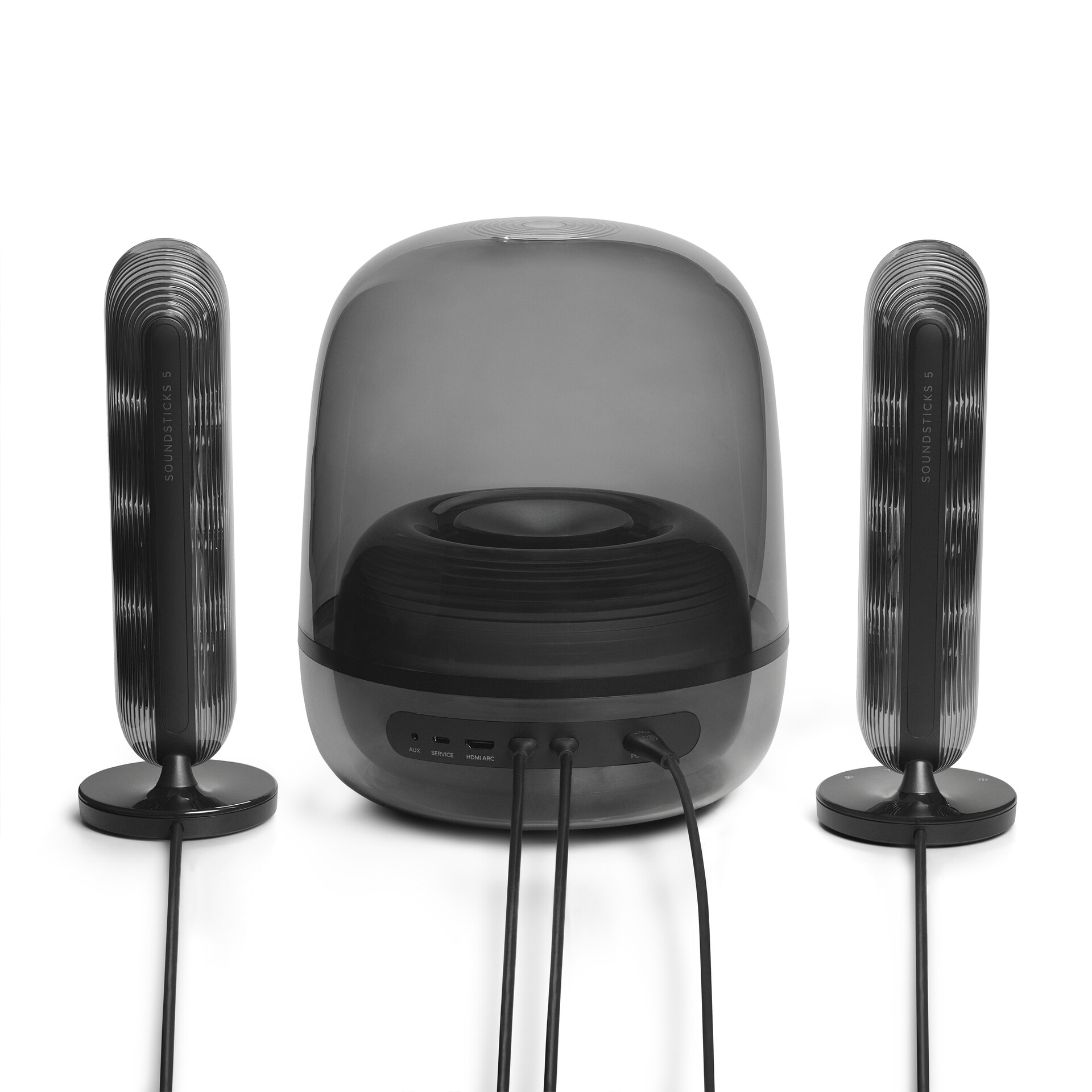 Harman/Kardon 2.1 Soundsystem »SoundSticks 5« 2.1 (A2DP Bluetooth | AVRCP Bluetooth | Bluetooth 190 W) 2.1-Channel Bluetooth Speaker mit HDMI