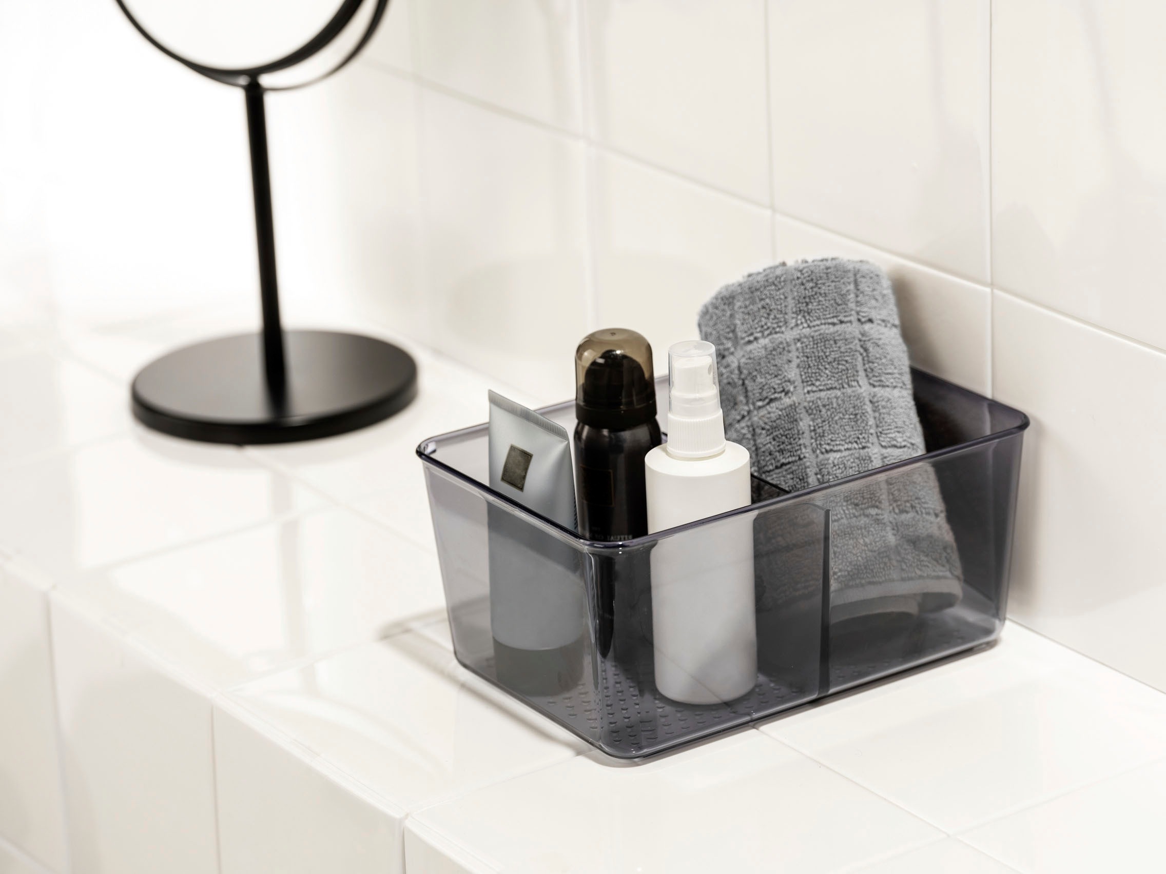 WENKO Badorganizer »San Diego«, 2 Fächer, aus 100 % recycelten PET-Flaschen