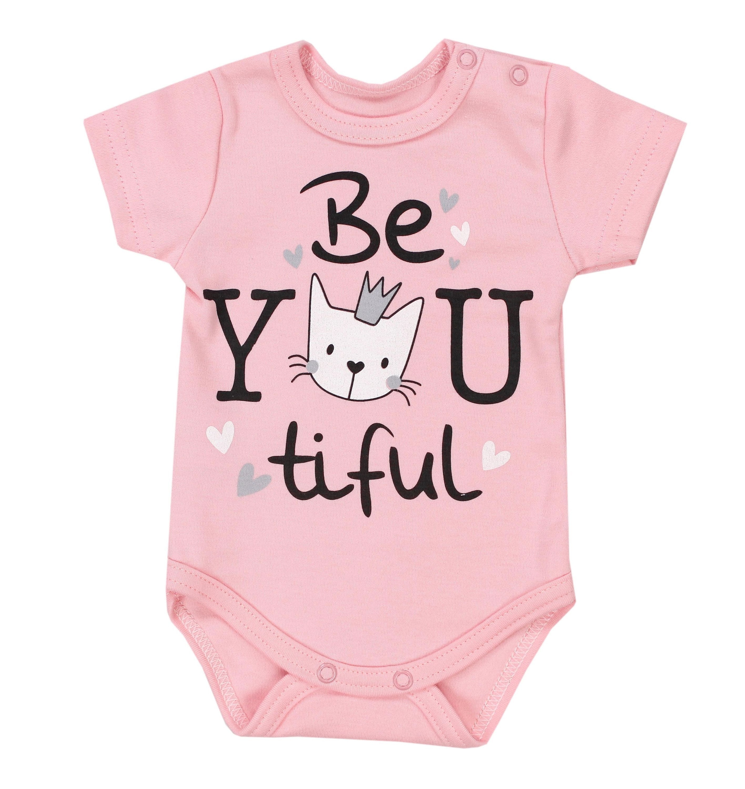 TupTam Kurzarmbody »Body Baby Kurzarm Body mit Aufdruck Spruch 5er Pack«