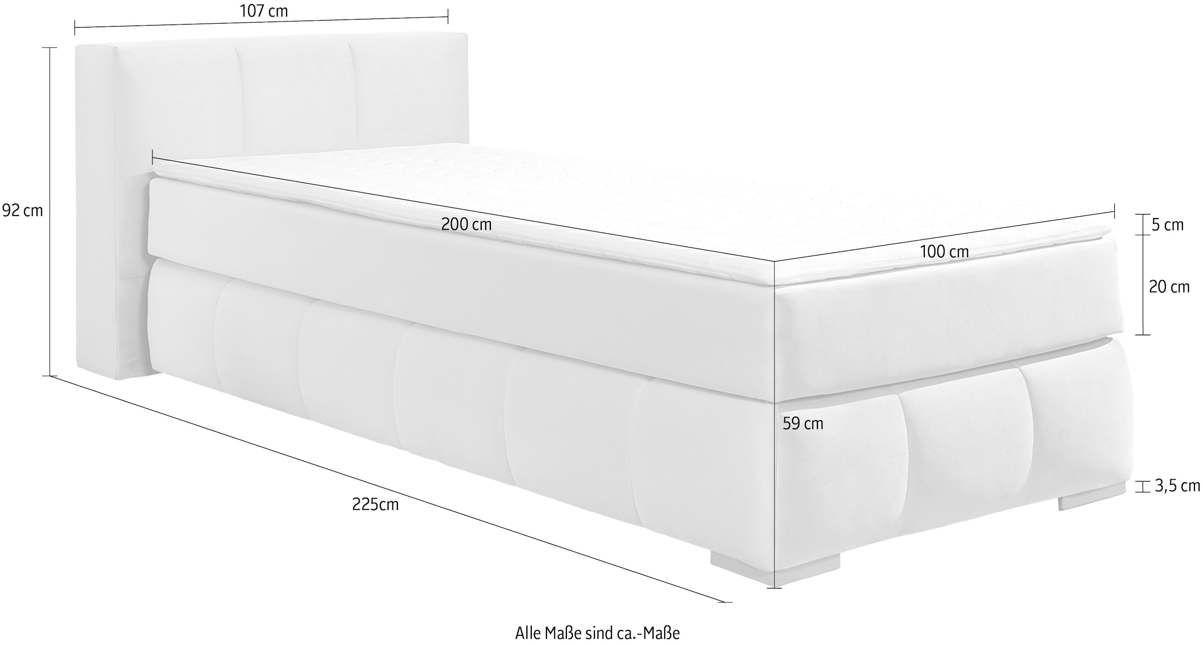 Guido Maria Kretschmer Home&Living Boxspringbett »Chelles«, inkl. Kaltschaumtopper, in 5 Breiten und 3 Matratzenarten