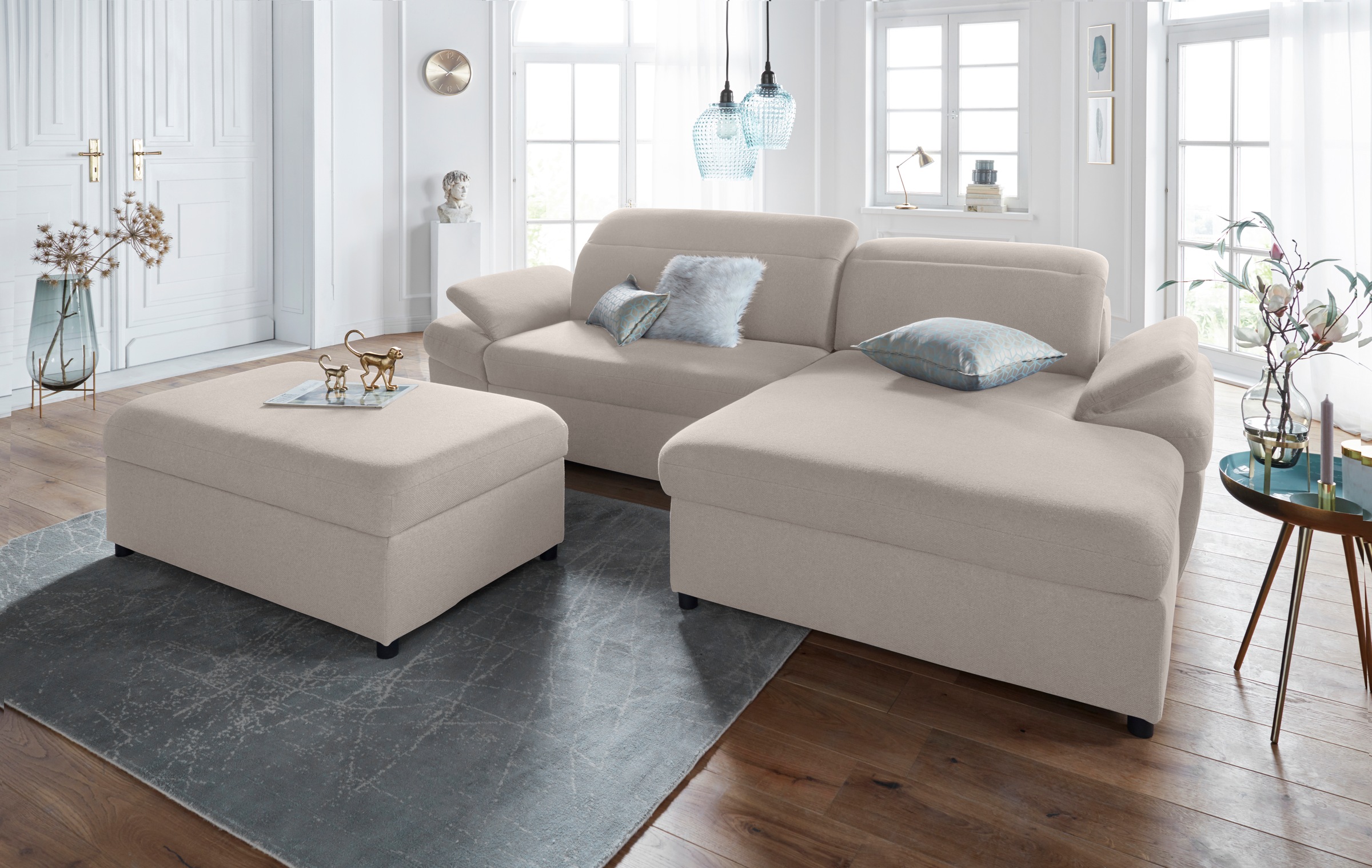 exxpo - sofa fashion Hocker »Kyoto Bankhocker mit Staufach unter der Sitzfläche«