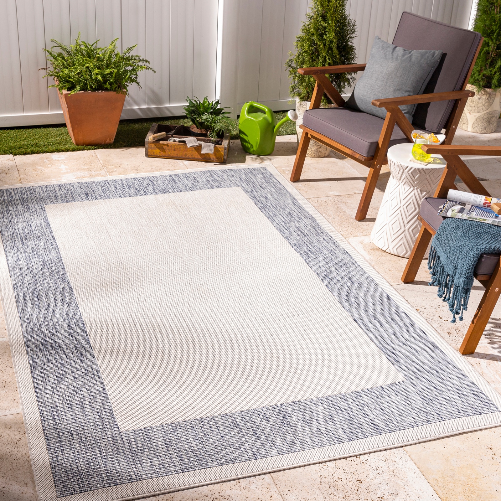 Livabliss Teppich »MELILLA«, rechteckig, 4 mm Höhe, Teppich In- /Outdoor Boho Jute-Optik, Balkon, Terrasse, Garten, Beige