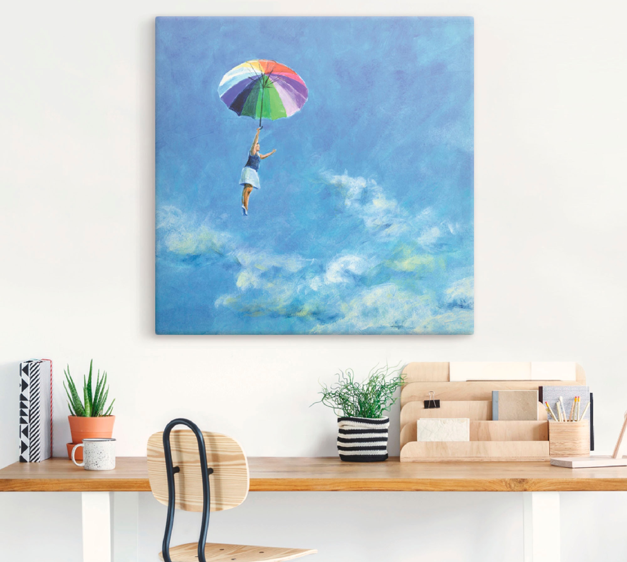 Artland Leinwandbild »Das Leben leben« Frau 1 Stk. tlg. auf Holzrahmen gespannt