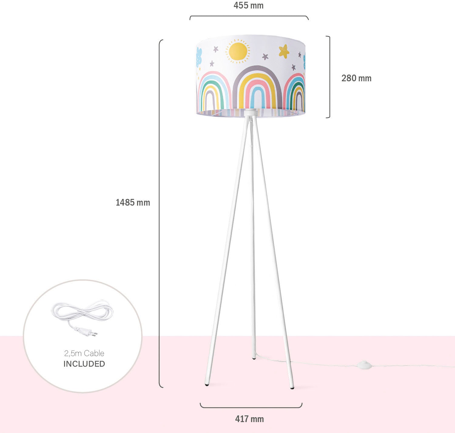 Paco Home Stehlampe »TRINA TWEET Regenbogen bestellen Babyzimmer bei 462 online Sonne OTTO RAIN«, Lampe Kinderlampe Wolken E27 Kinderzimmer