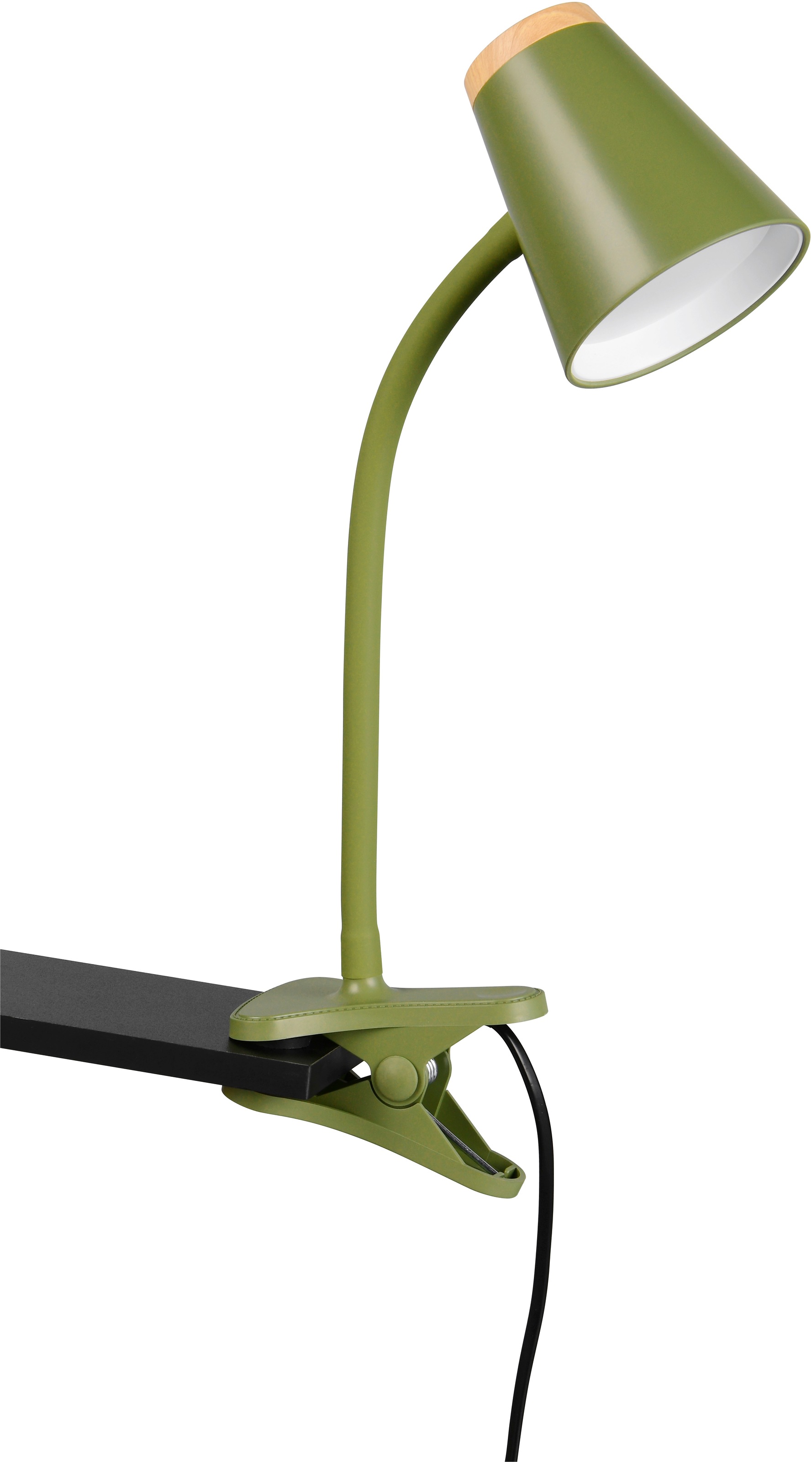 REALITY Leuchten LED Klemmtischleuchte »PONGO, LED Klemmleuchte mit Kabel und Kippschalter, 4,5W 500 Lumen« LED-Board 1 Stk. Warmweiß 3000K warmweiß, verstellbare Klemmleuchte, Klammer 1-3 cm weit, H.33cm
