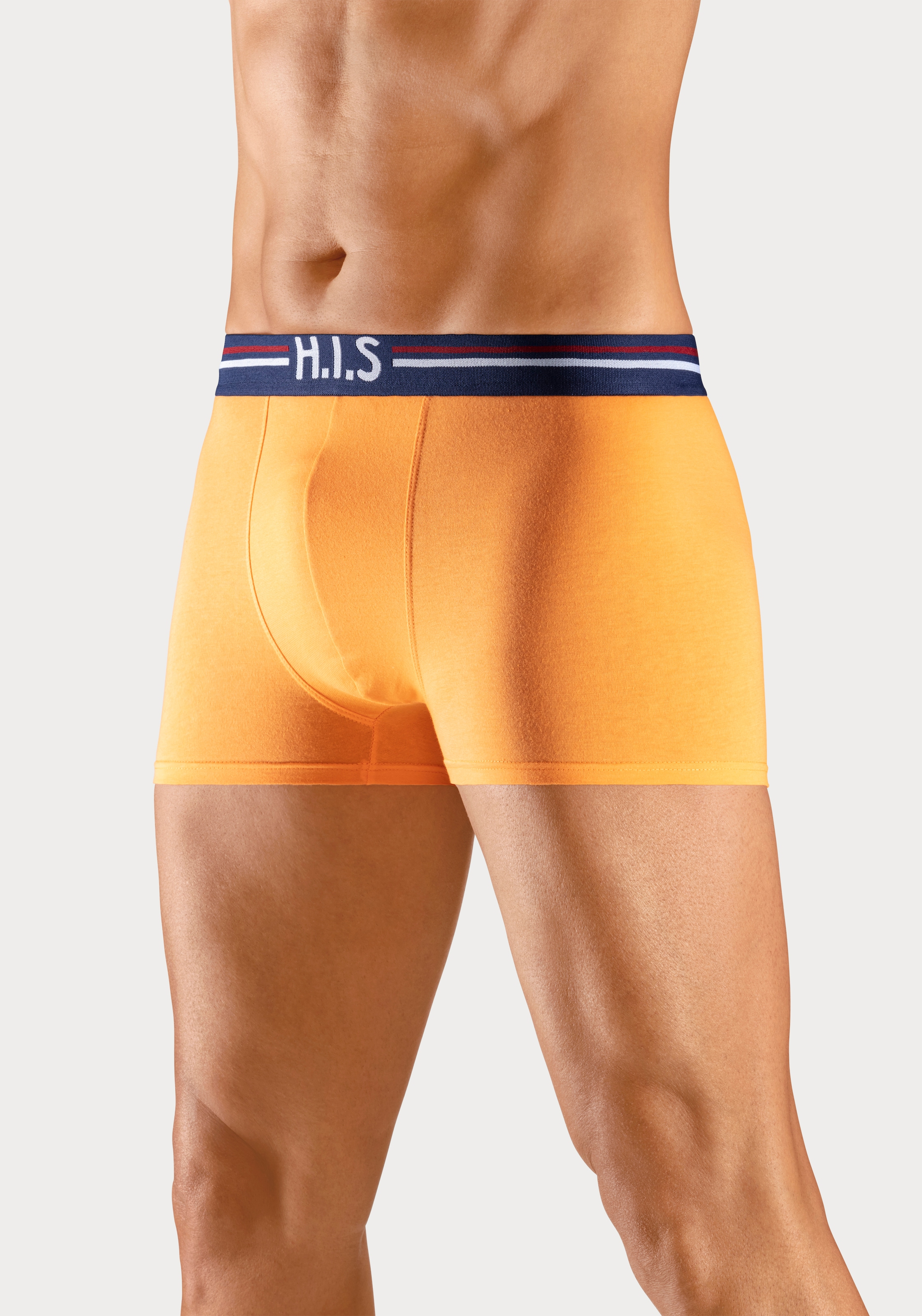 H.I.S Boxer »Boxershorts für Herren«, (Packung, 5 St.), mit Streifen und Markenlogo im Bund