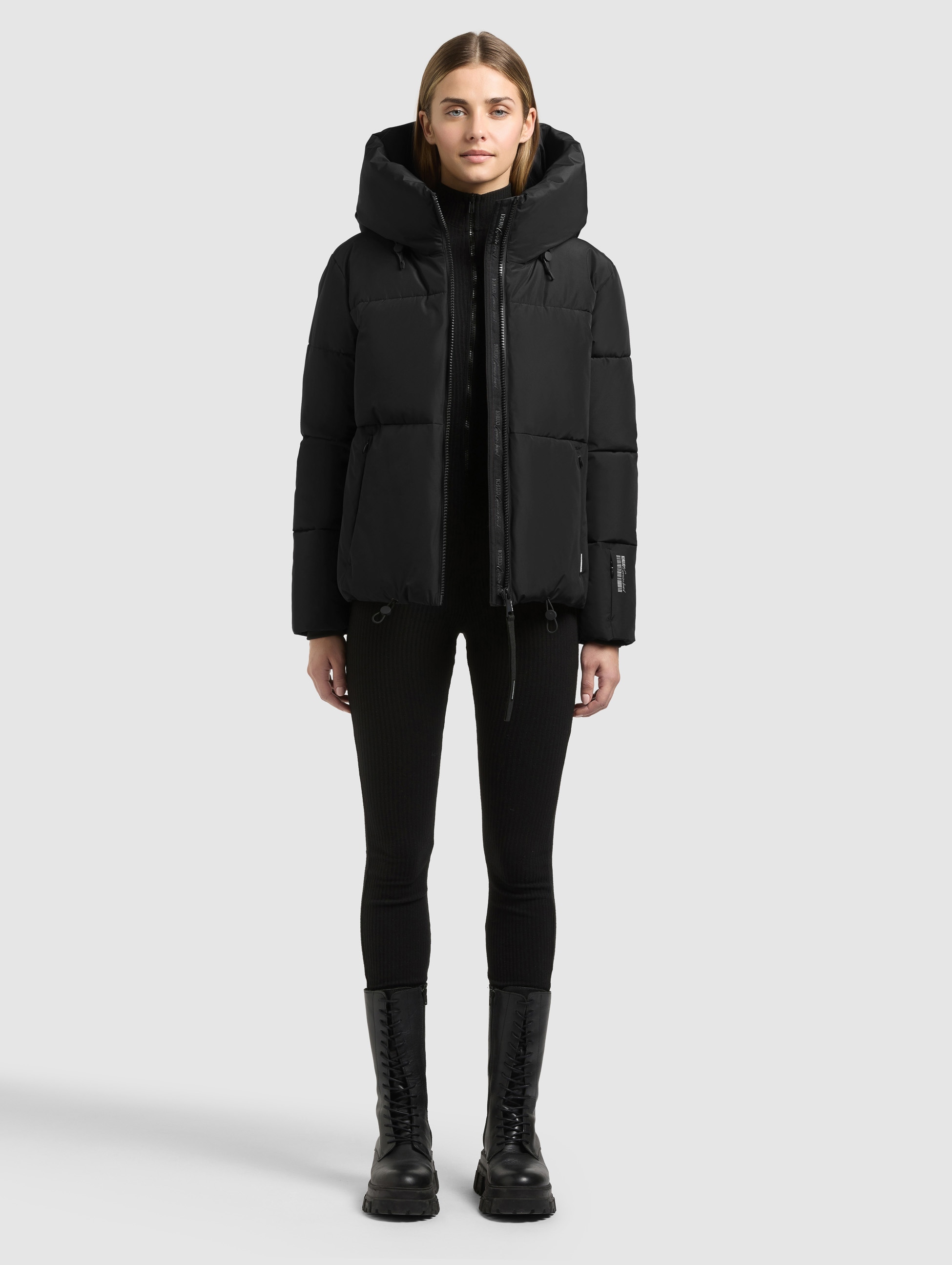 khujo Steppjacke »AUDREY2 MATT« mit Kapuze Reißverschlusstaschen mit Fleecefutter