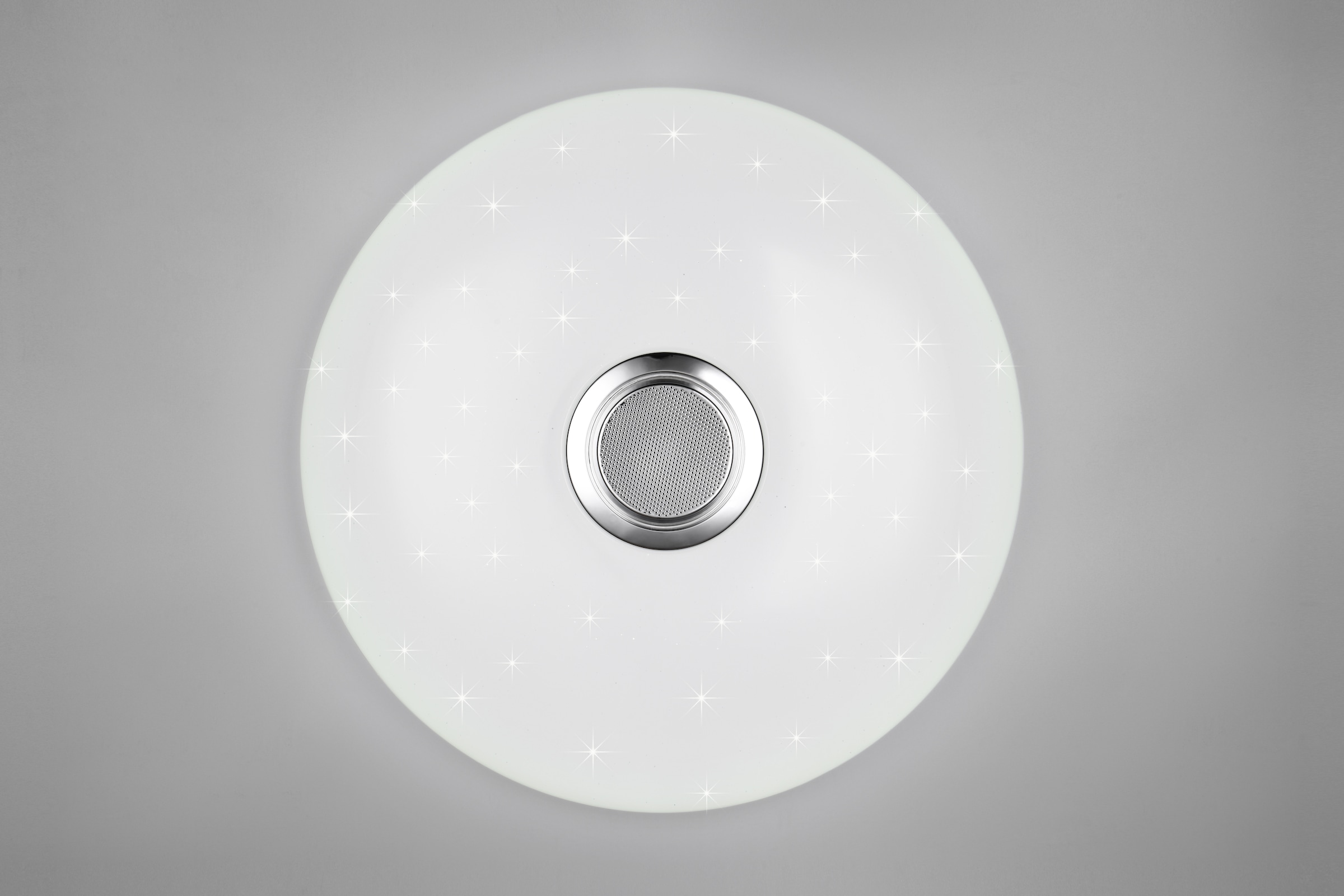 REALITY Leuchten LED Deckenleuchte »MUSICA, LED Deckenlampe mit Bluetooth Lautsprecher, Fernbedienung inkl« LED-Board 1 Stk. warmweiß - kaltweiß RGBW Farbwechsel mit Rainbow-Effekt, dimmbar, Timer, Starlight, Memory