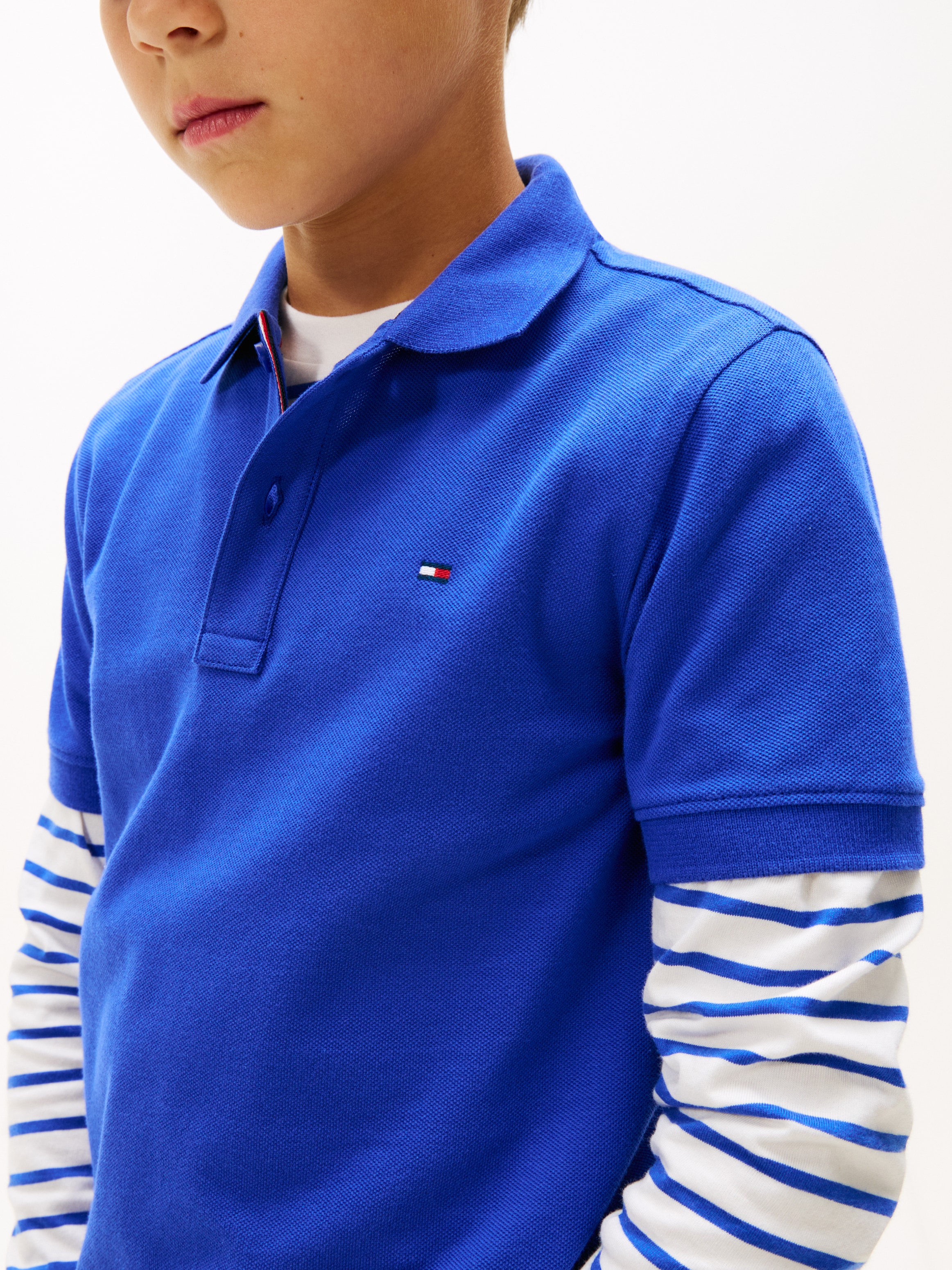 Tommy Hilfiger Poloshirt »FLAG POLO SS« mit Logostickerei