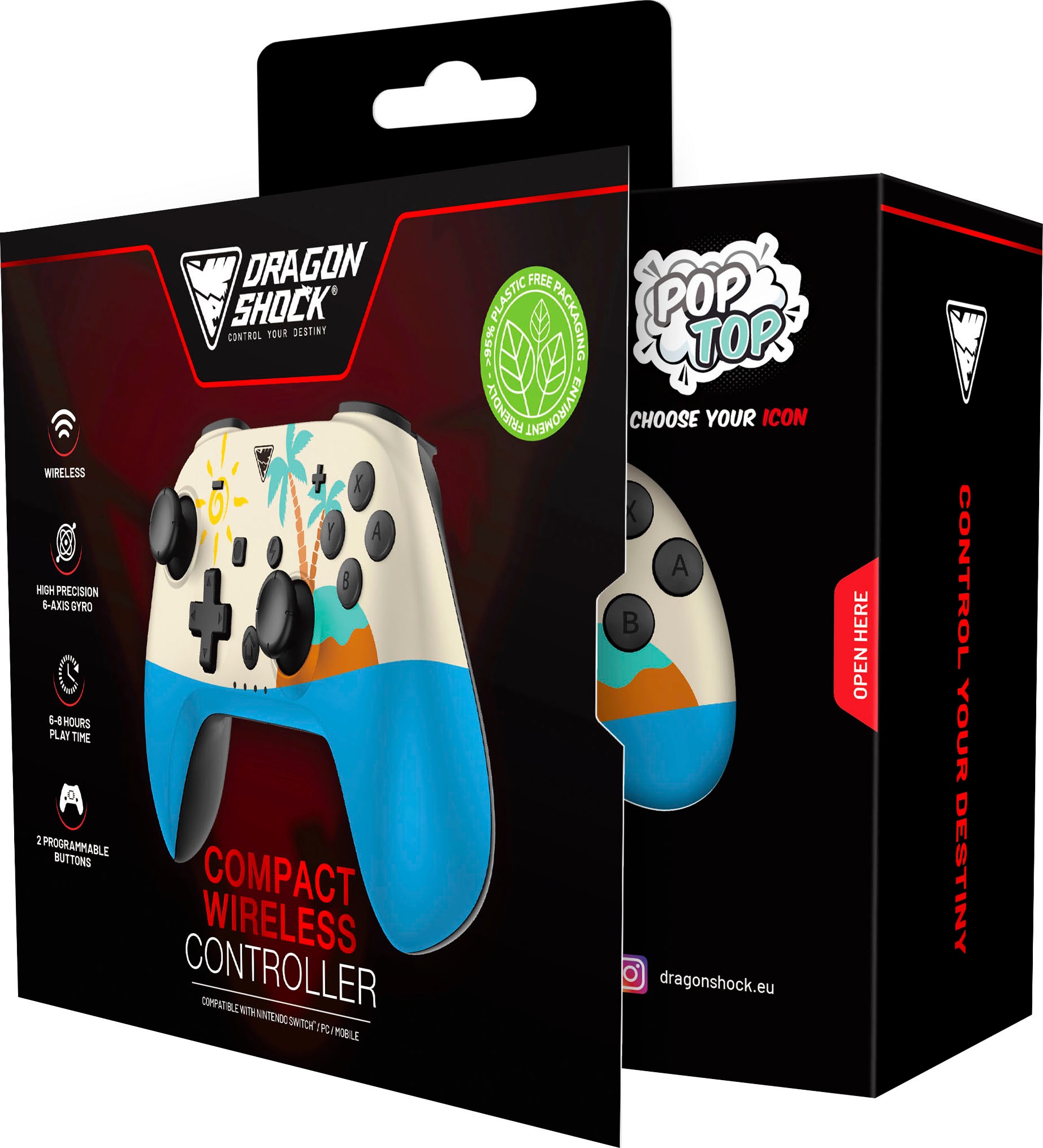 DRAGONSHOCK Controller »Poptop Wireless für Nintendo Switch«