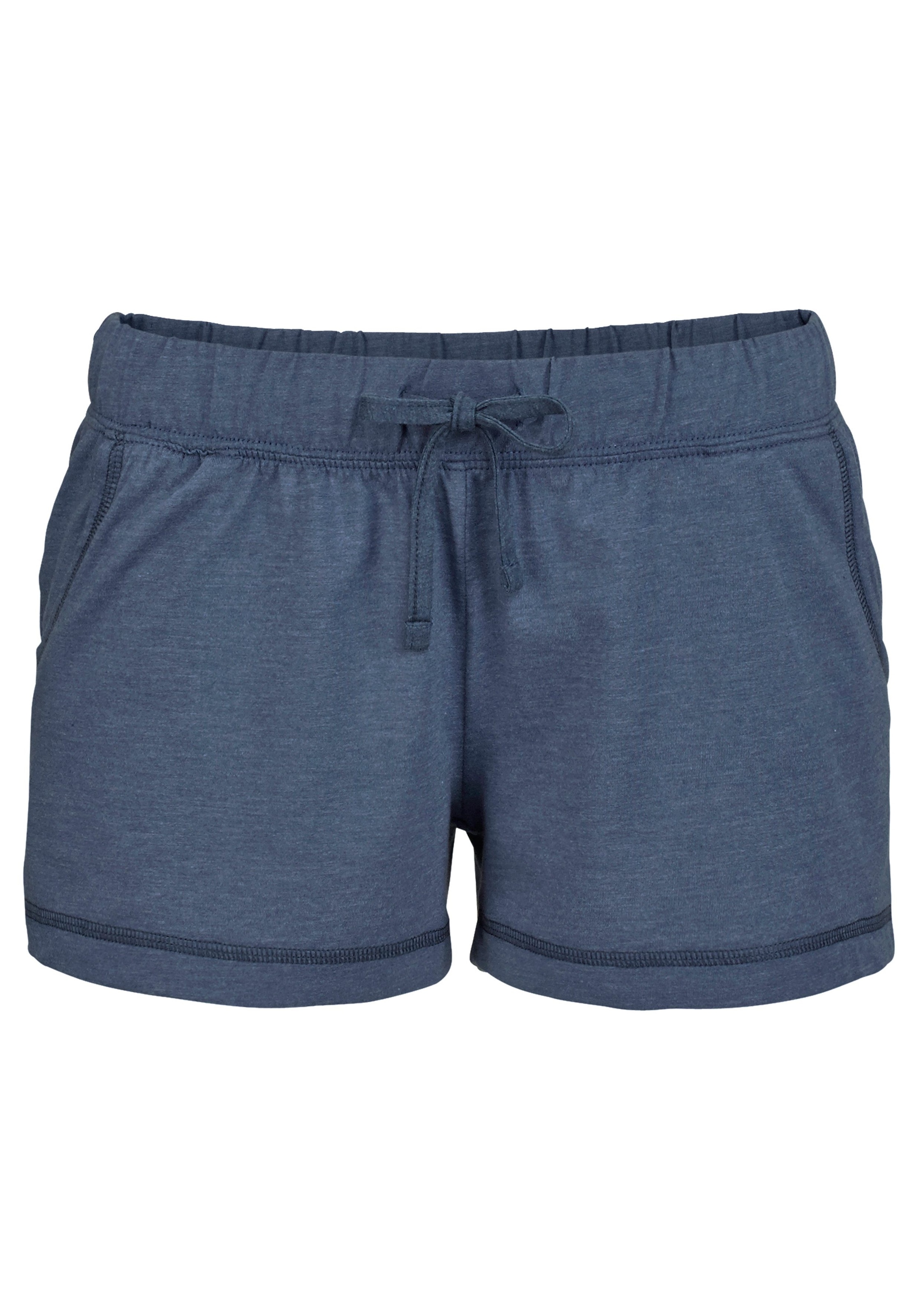 Arizona Shorty 2 Stk. tlg., meliert mit Rundhalsausschnitt Brusttasche
