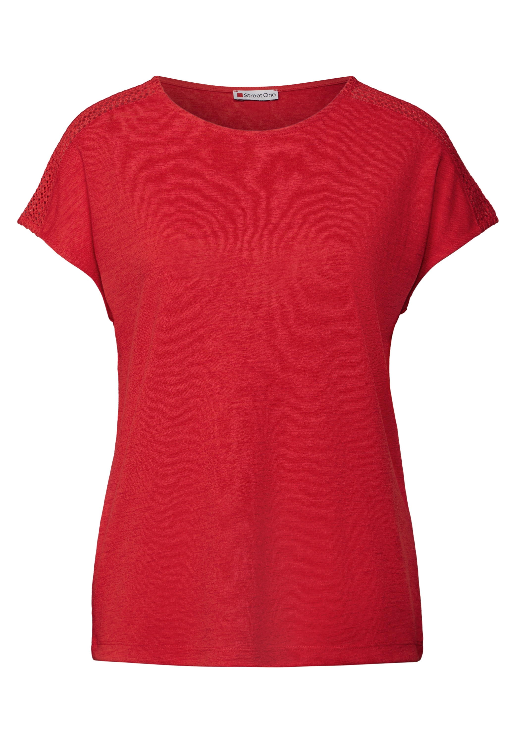 STREET ONE T-Shirt, mit Spitzendetail