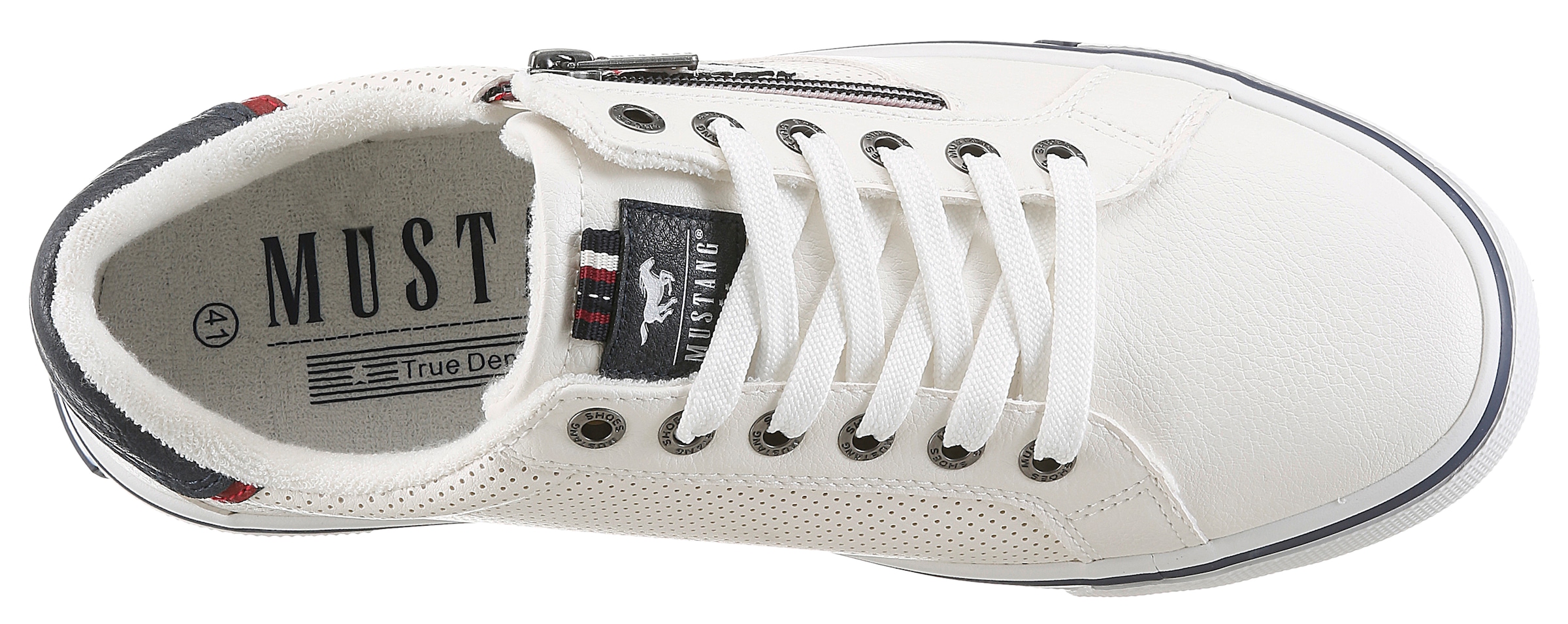 Mustang Shoes Sneaker »Giuliano«  Freizeitschuh, Halbschuh, Schnürschuh mit modischem Lochmuster