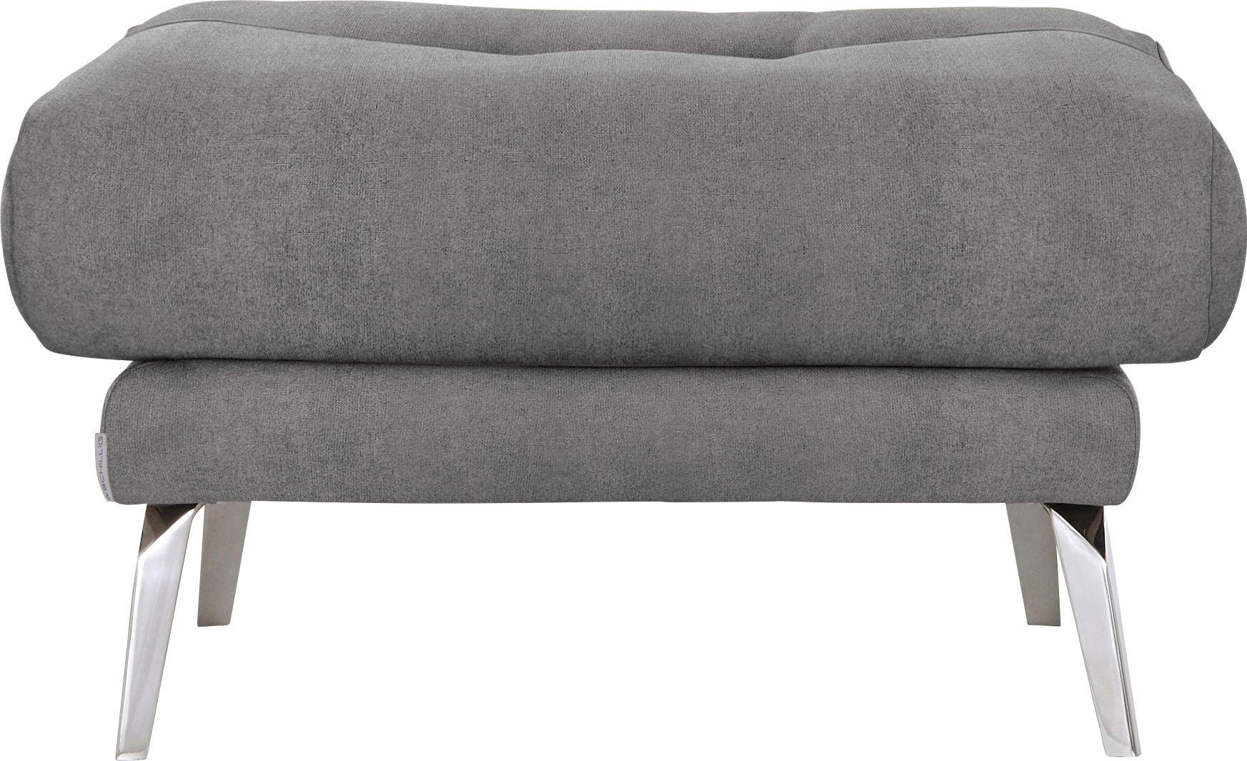 W.SCHILLIG Hocker »softy«, mit dekorativer Heftung im Sitz, Füße Chrom glänzend