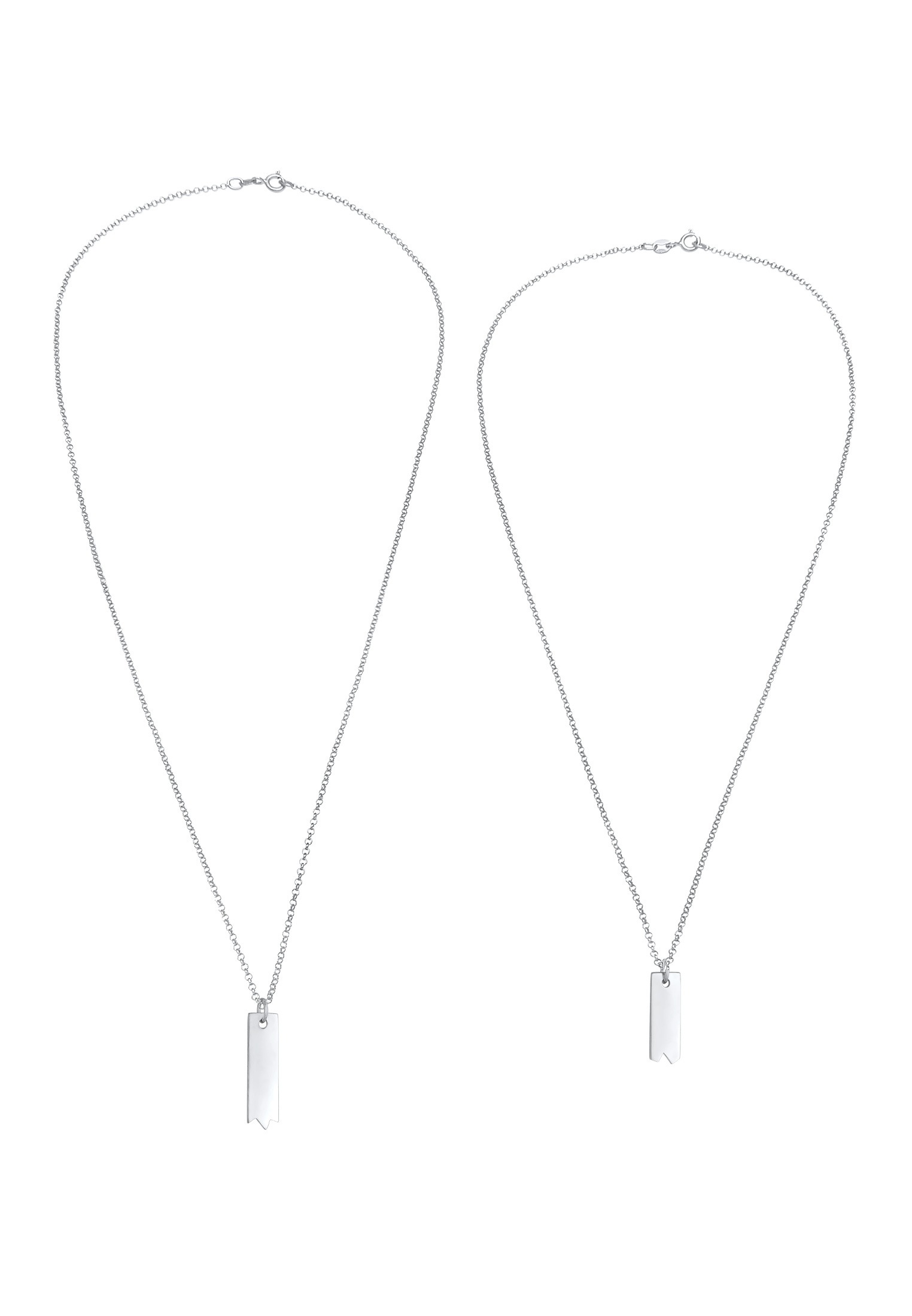 Elli Ketten-Set »Halskette Barren Partner Freundschaft Set (2 tlg) 925 Silber«