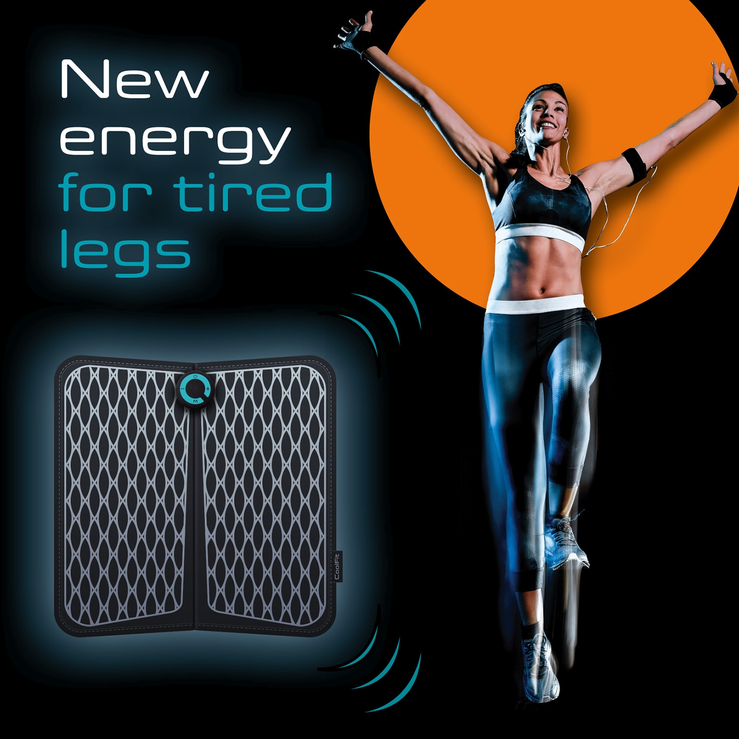 CoolFit by prorelax EMS-Fußmassage-Gerät »249405 CoolFit Relaxpad«, Akkubetrieben, Mit Fernbedienung