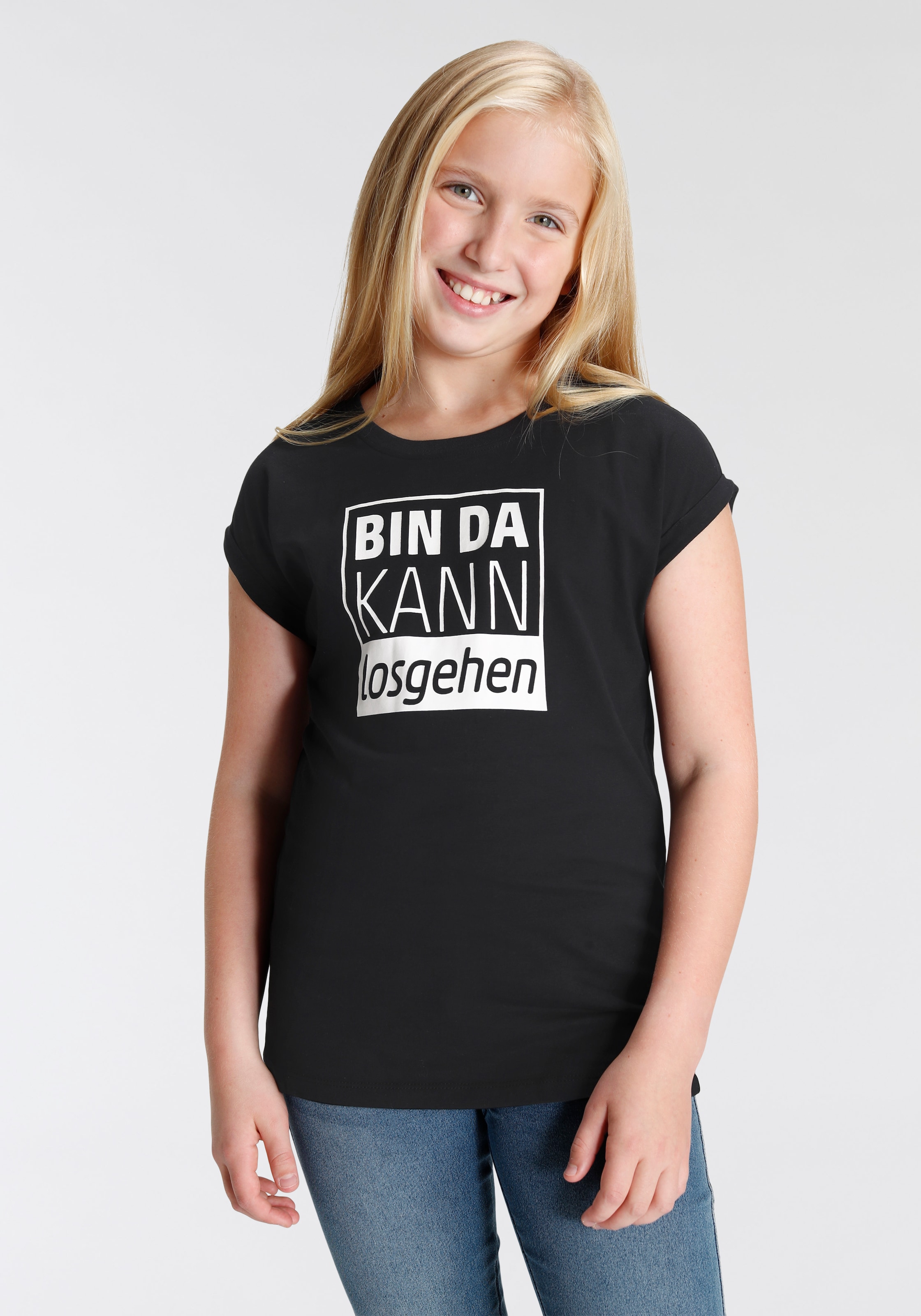 T-Shirt »Bin weiter legerer kann bei KIDSWORLD OTTO Form losgehen«, da in